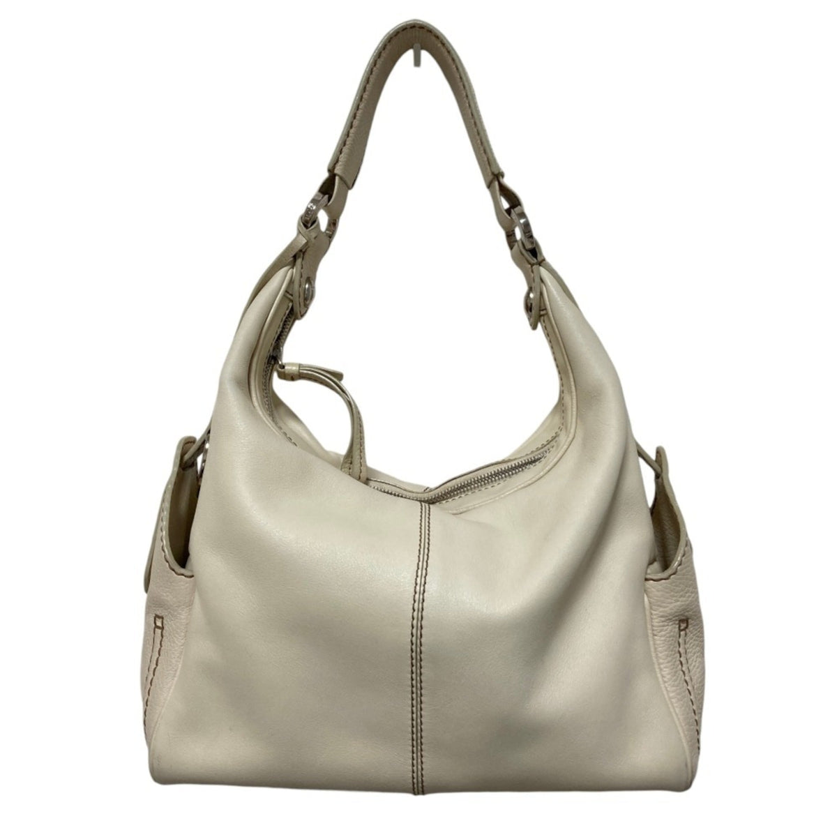 Tod's White Leather Shoulder Bag (Pre-Owned)
