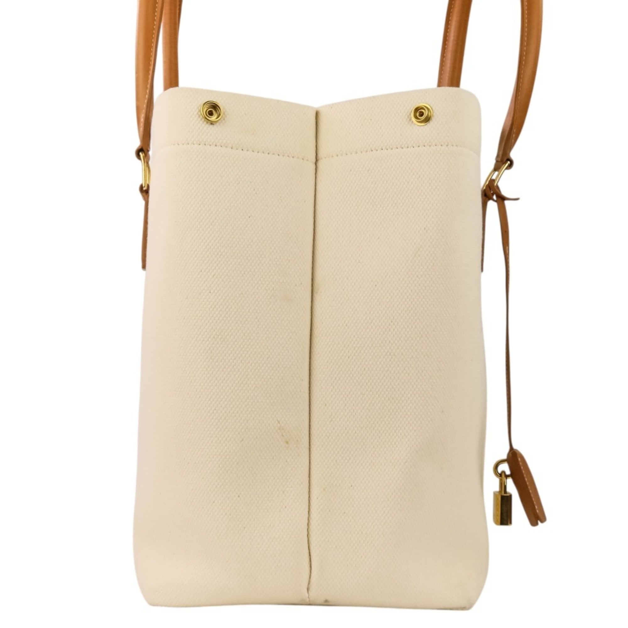 Celine White Handbag Tote Bag (Pre-Owned)