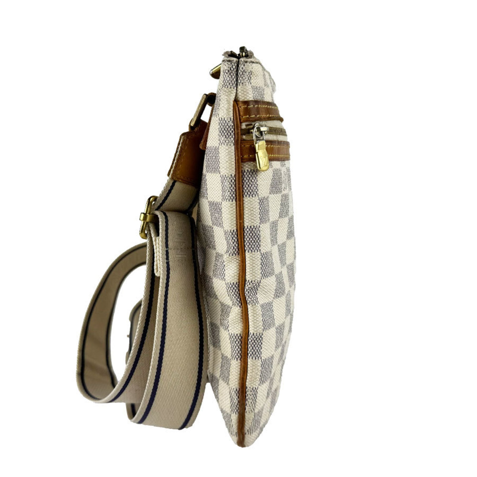 Louis Vuitton Ivory Damier Azur Canvas Pochette Shoulder Bag (Pre-Owned)