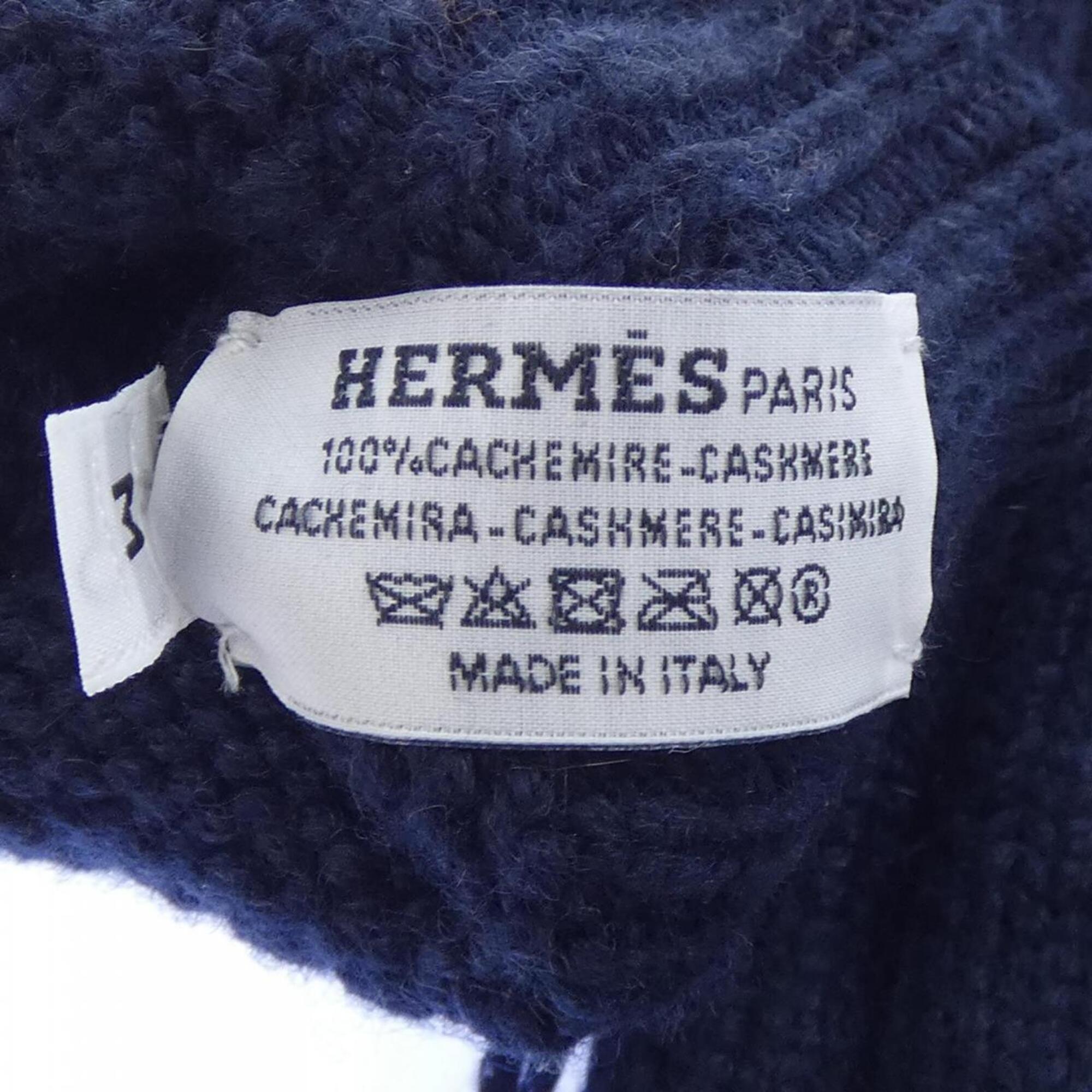 Hermes Navy Cashmere Warm Gloves (Pre-Owned)