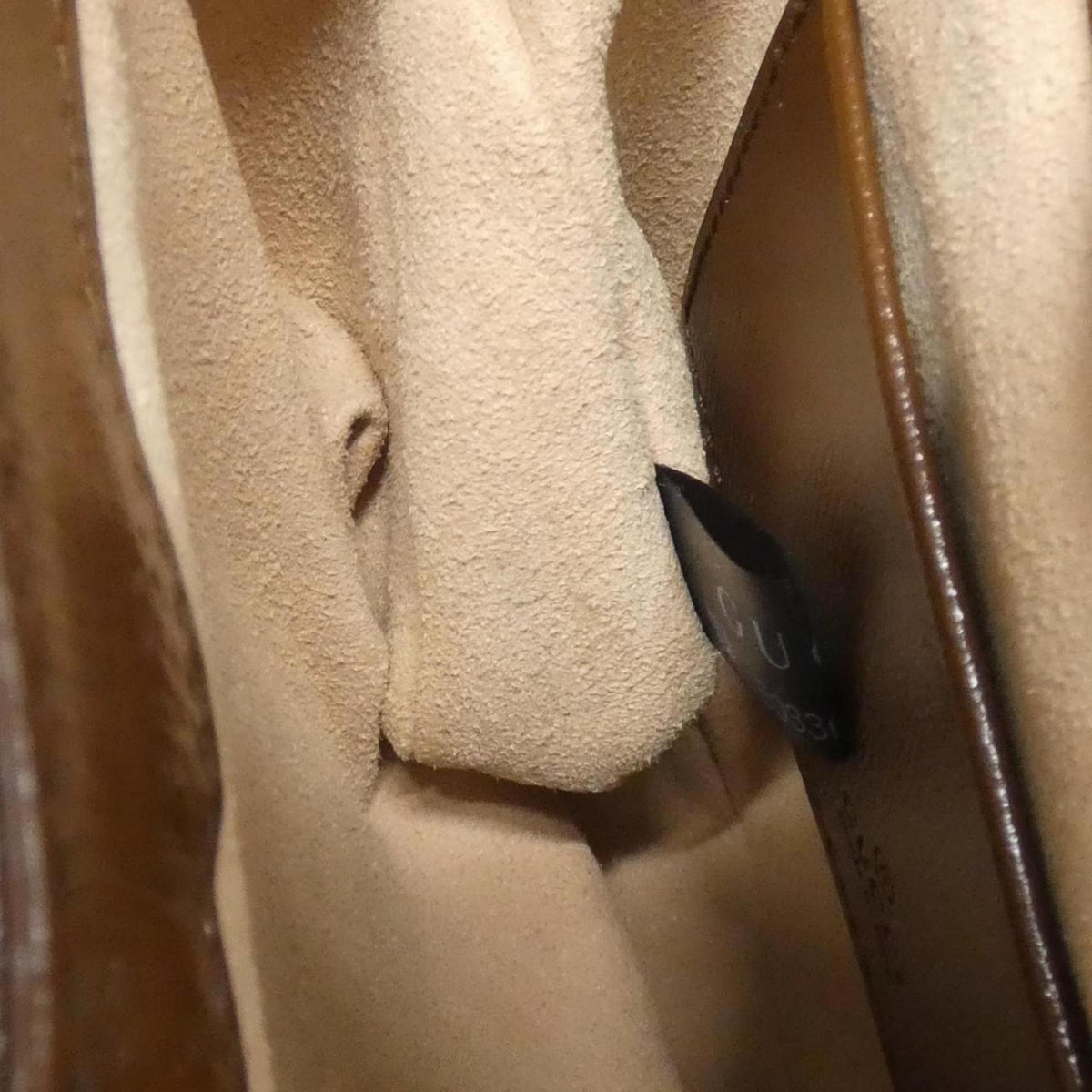 Gucci Beige Brown Gg Supreme Leather Handbag (Pre-Owned)
