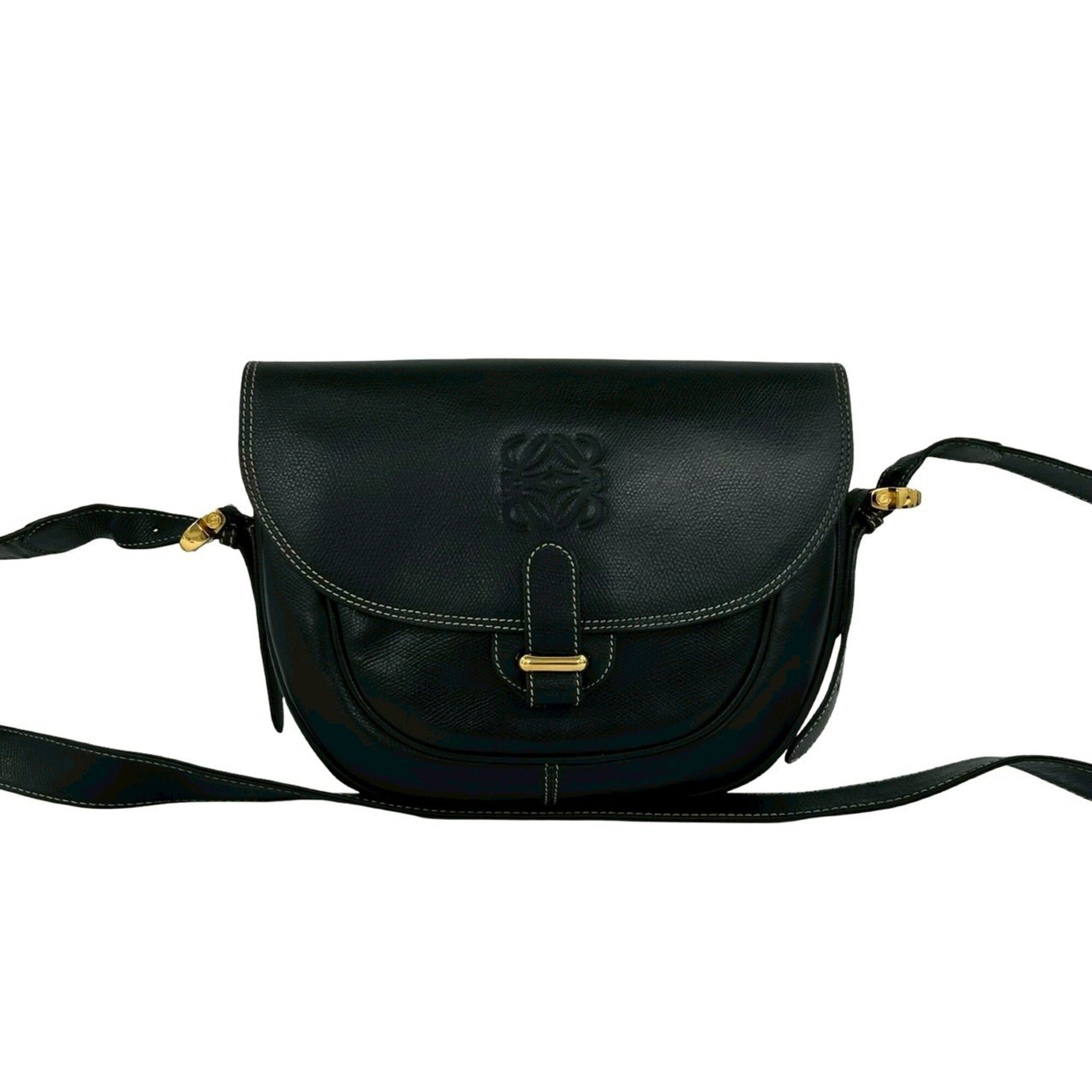 Loewe Black Leather Pochette Shoulder Bag (Pre-Owned)