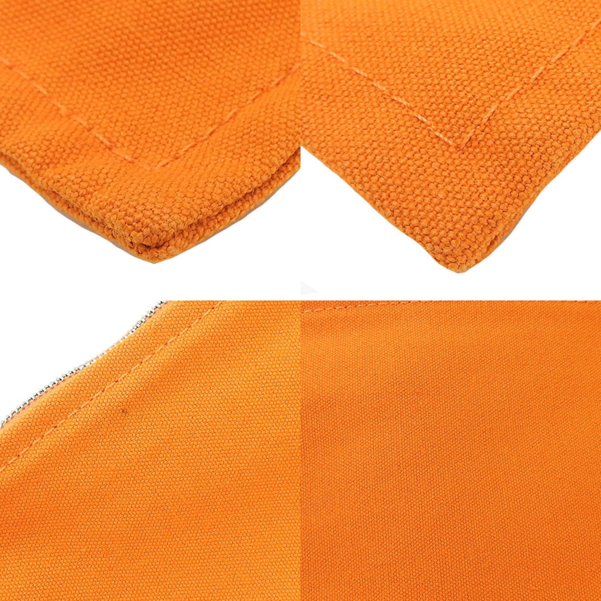 Hermes Bora Bora Orange Canvas Pouch (Pre-Owned)