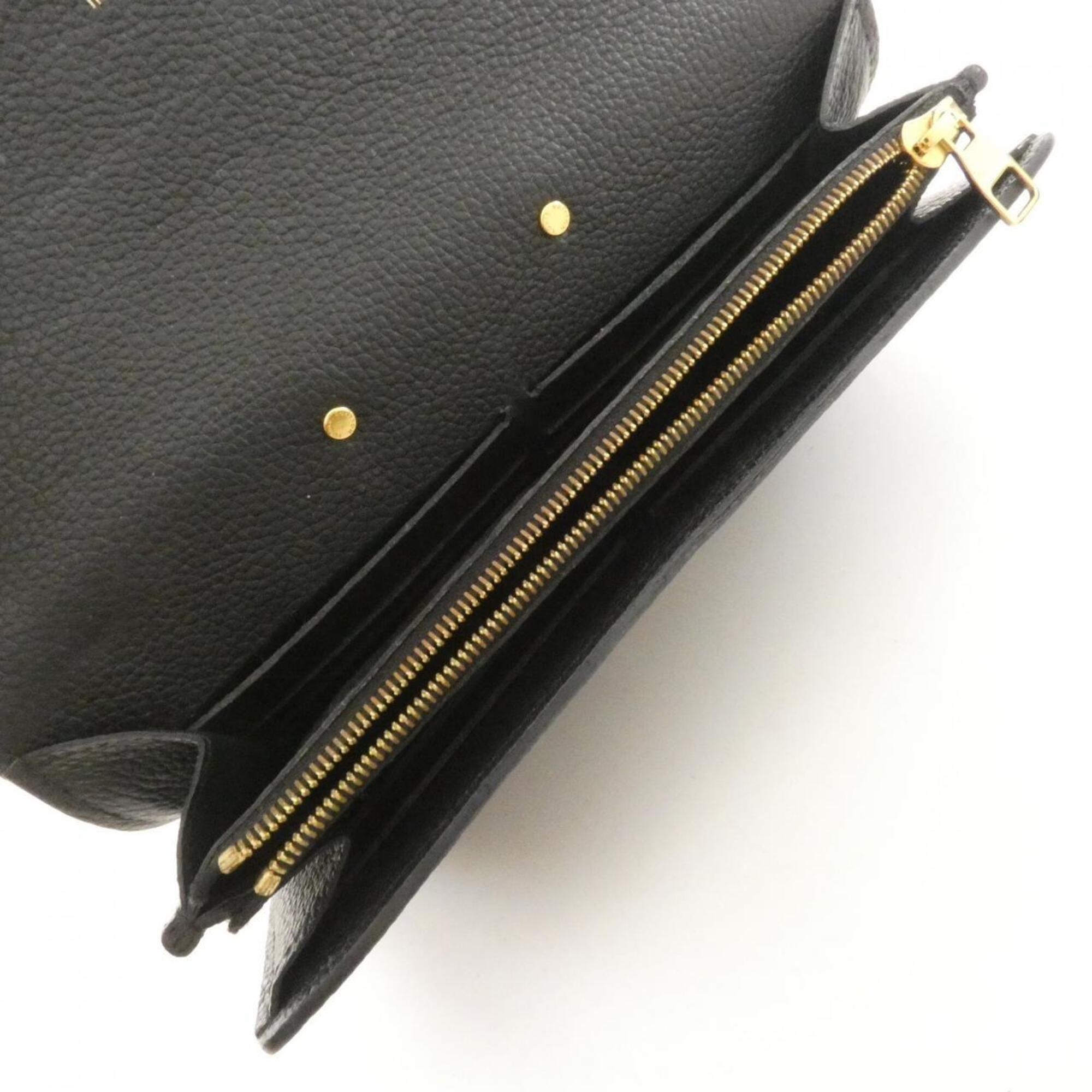 Louis Vuitton Monogram Empreinte Black Leather Long Wallet (Bi-Fold) (Pre-Owned)