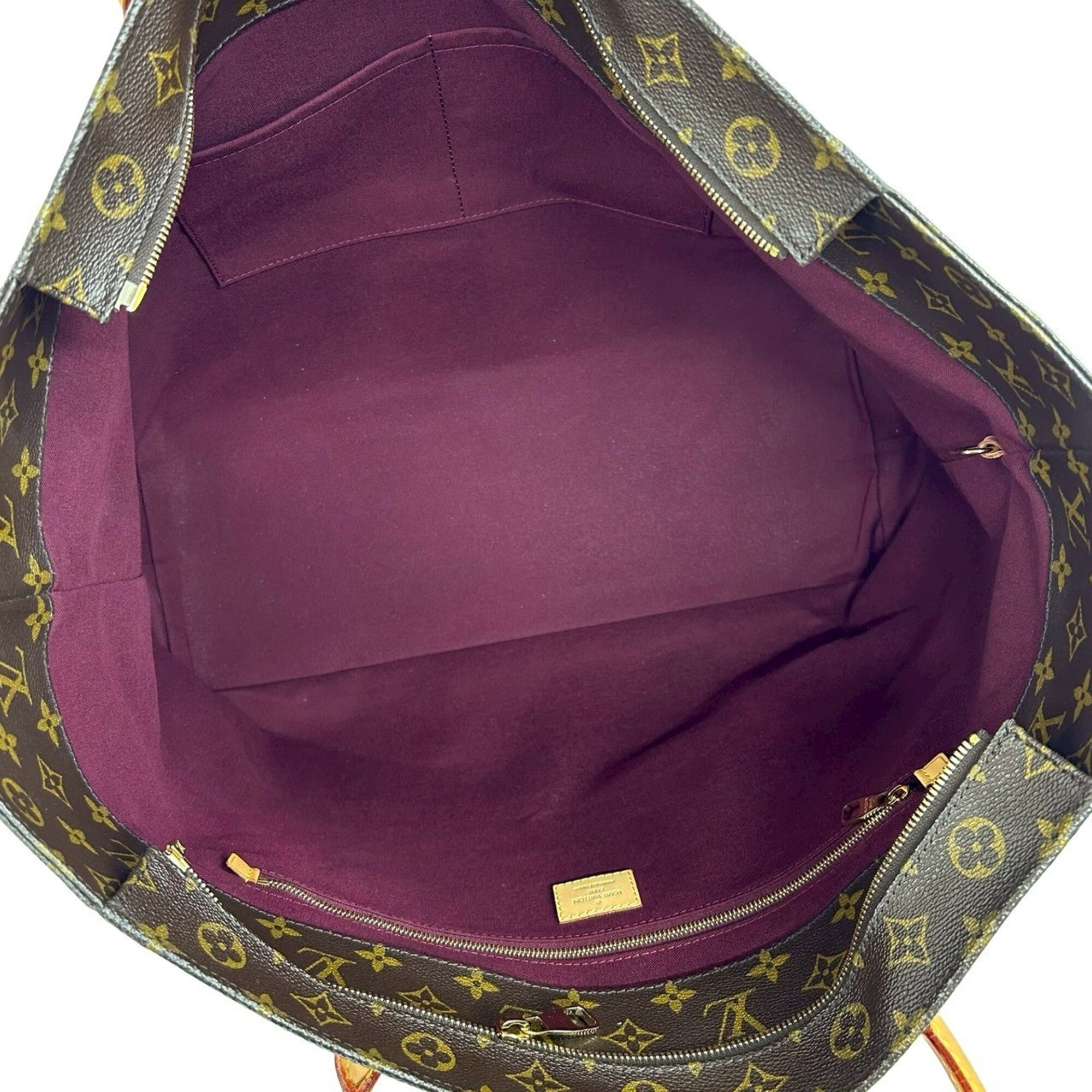 Louis Vuitton Brown Leather Pvc Handbag Tote Bag (Pre-Owned)