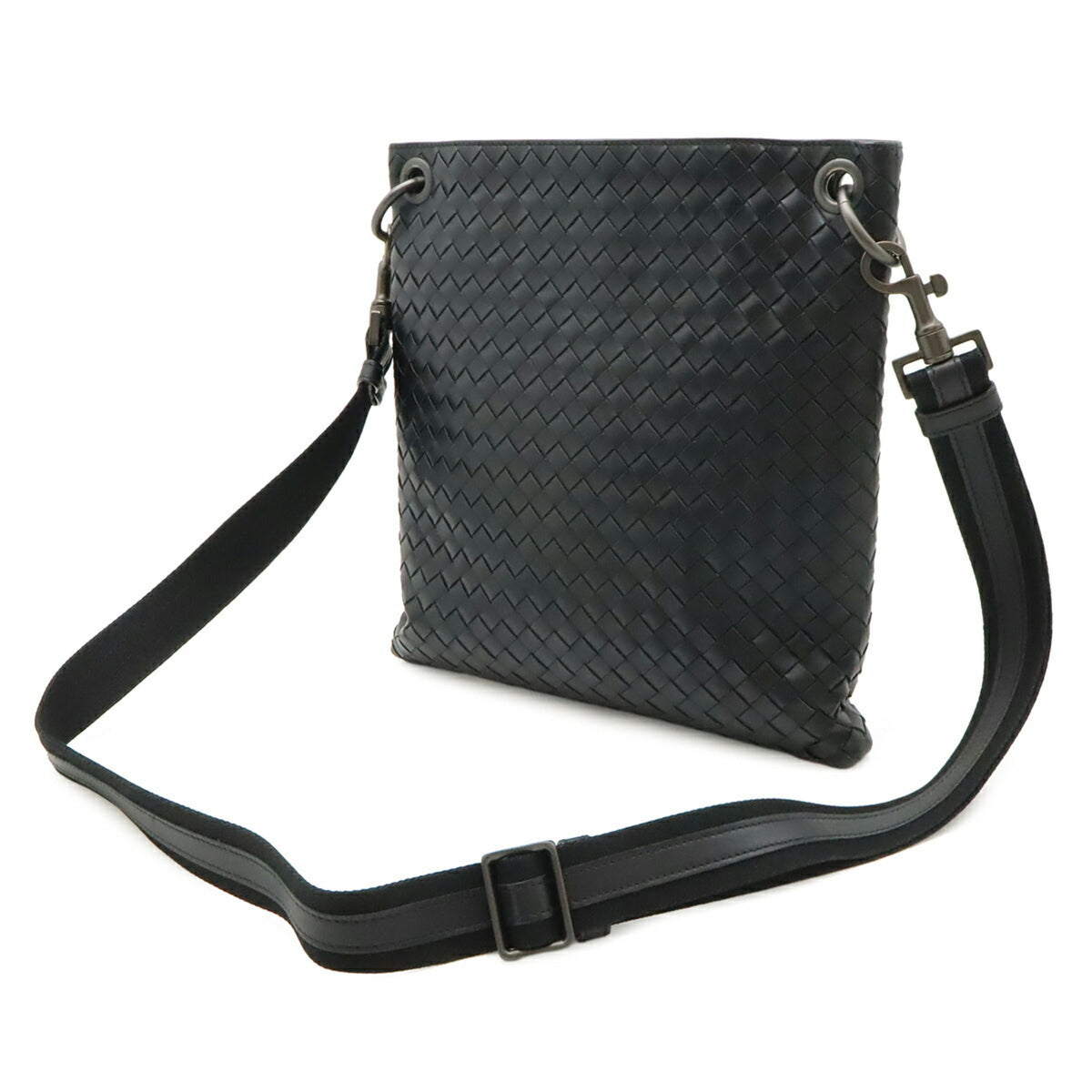 Bottega Veneta Black Leather Shoulder Bag (Pre-Owned)