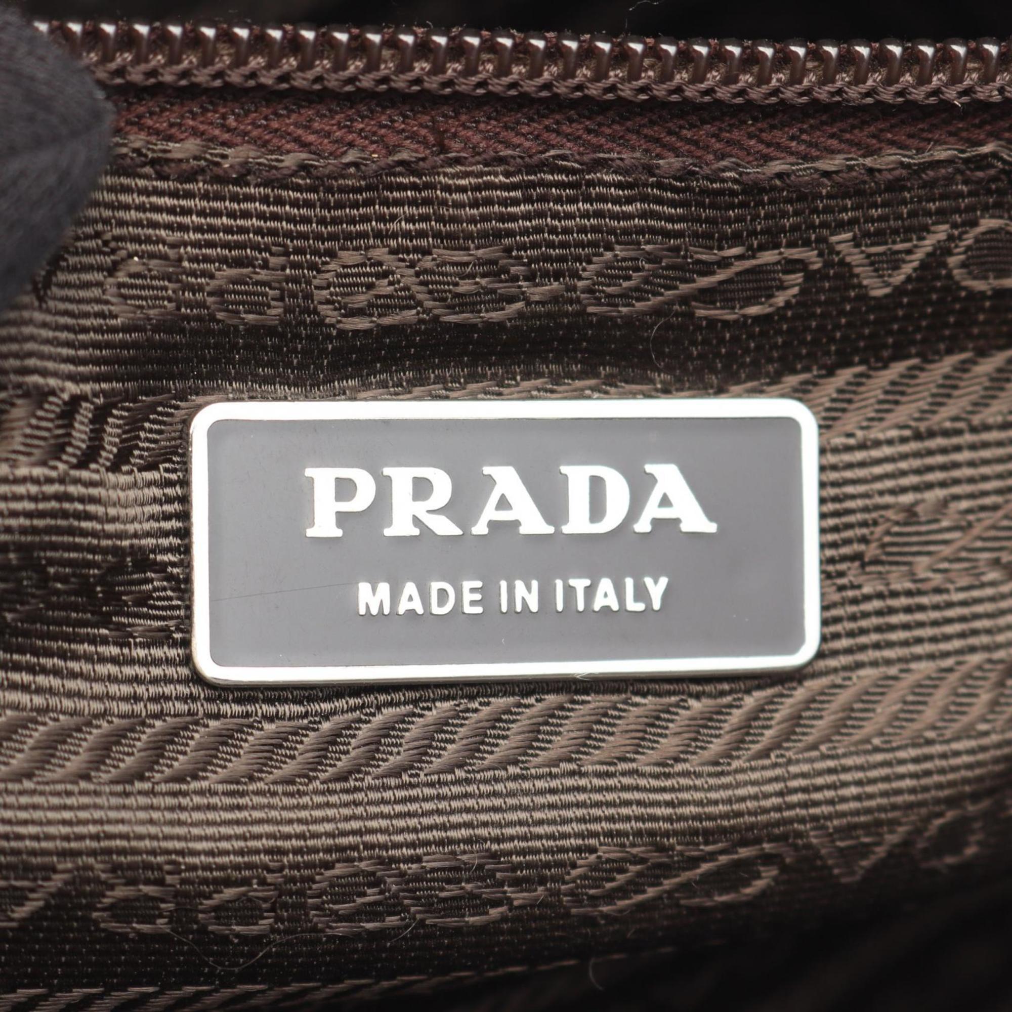 Prada Brown Leather Shoulder Bag (Pre-Owned)