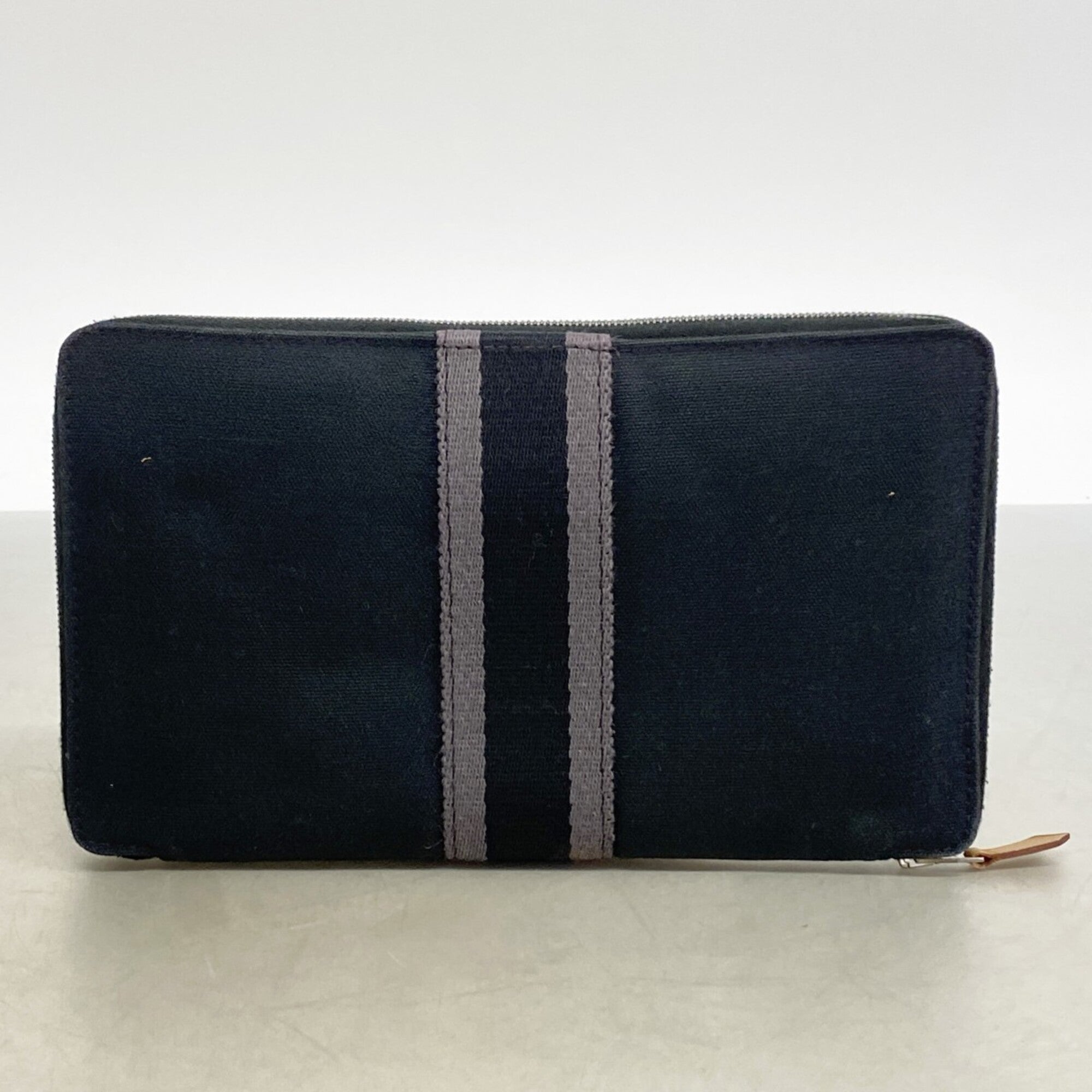 Hermes Black Canvas Long Wallet (Bi-Fold) (Pre-Owned)