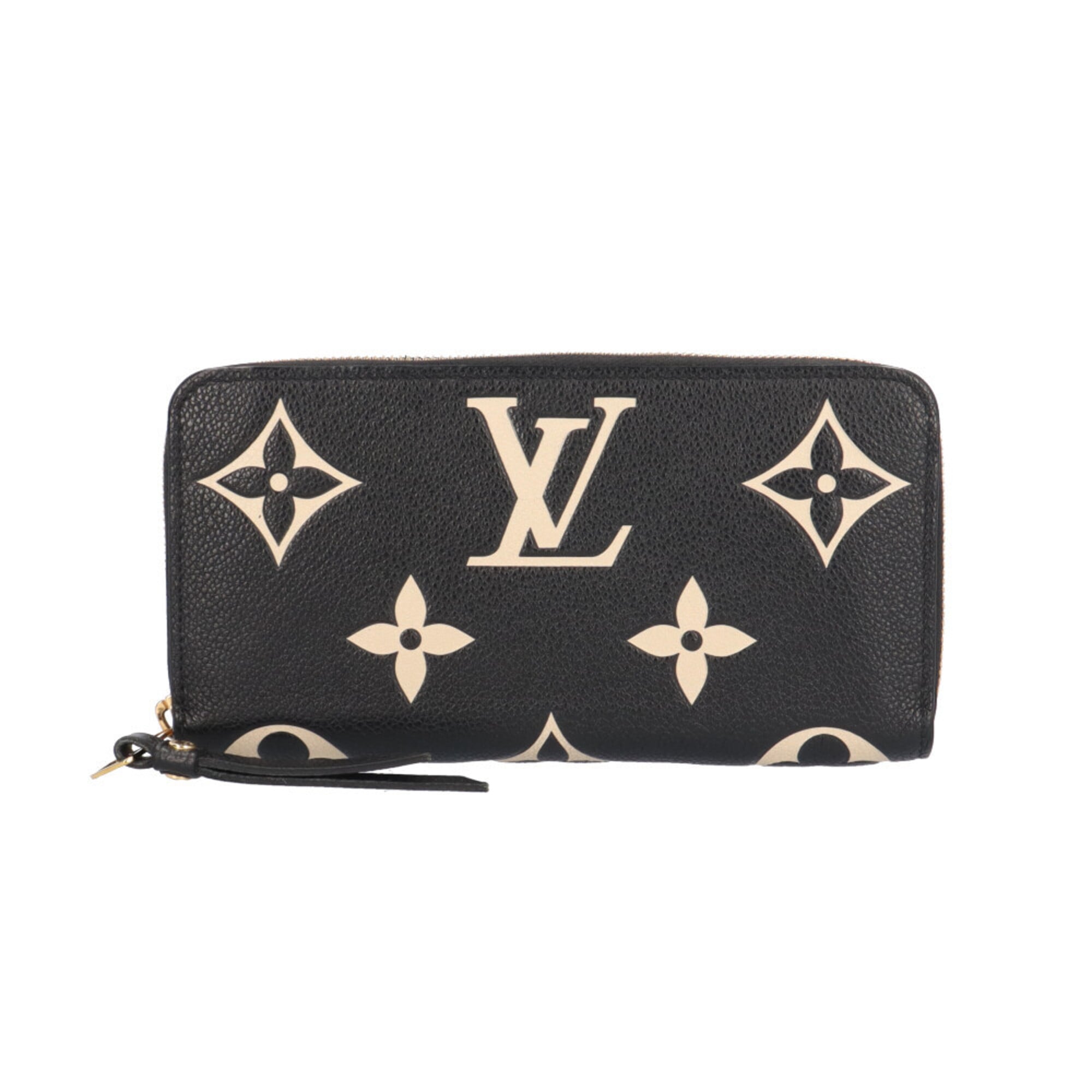 Louis Vuitton Monogram Empreinte Beige Black Monogram Empreinte Long Wallet (Bi-Fold) (Pre-Owned)