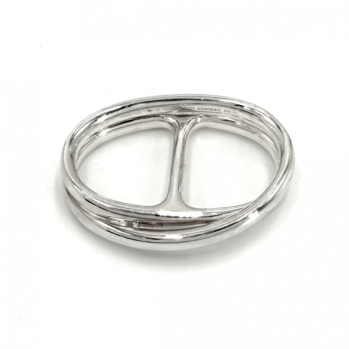 Hermes Silver 925 Band Ring (Pre-Owned)