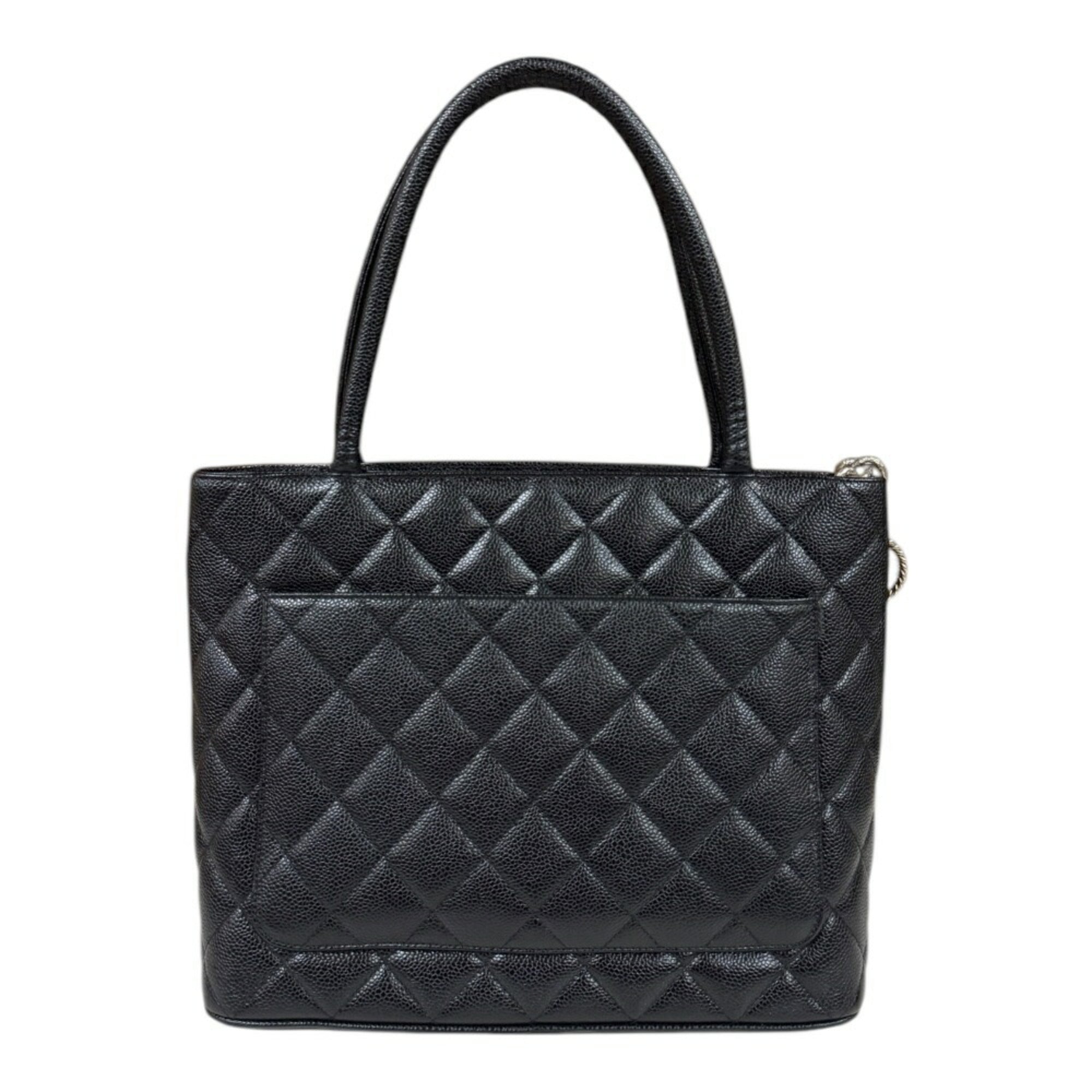 Chanel Caviar Skin Black Caviar Leather Tote Bag (Pre-Owned)