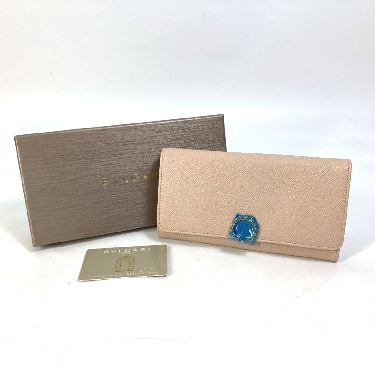 Bvlgari Pink Leather Wallet (Bi-Fold) (Pre-Owned)