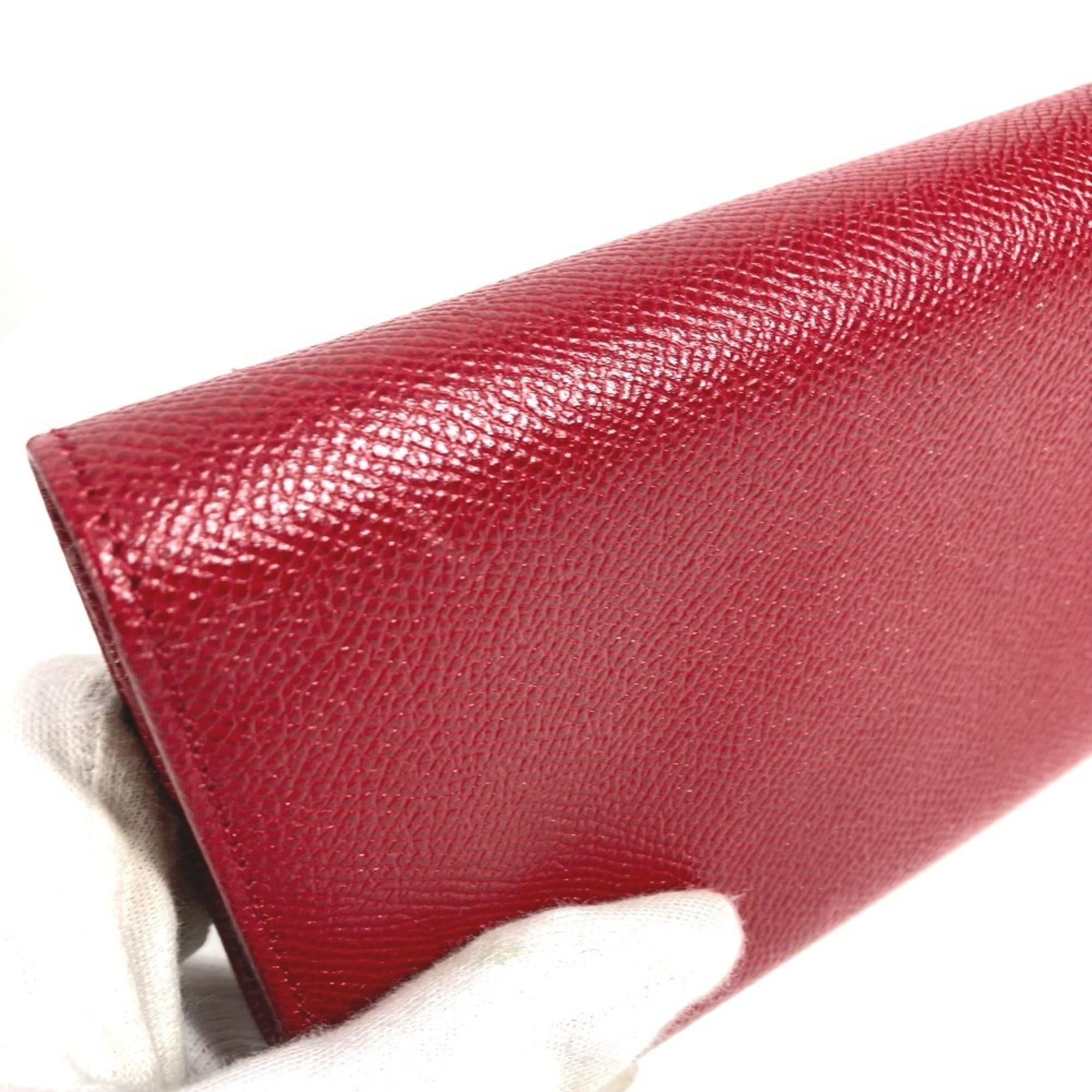 Bvlgari Bvlgari Bvlgari Red Color Leather Long Wallet (Bi-Fold) (Pre-Owned)
