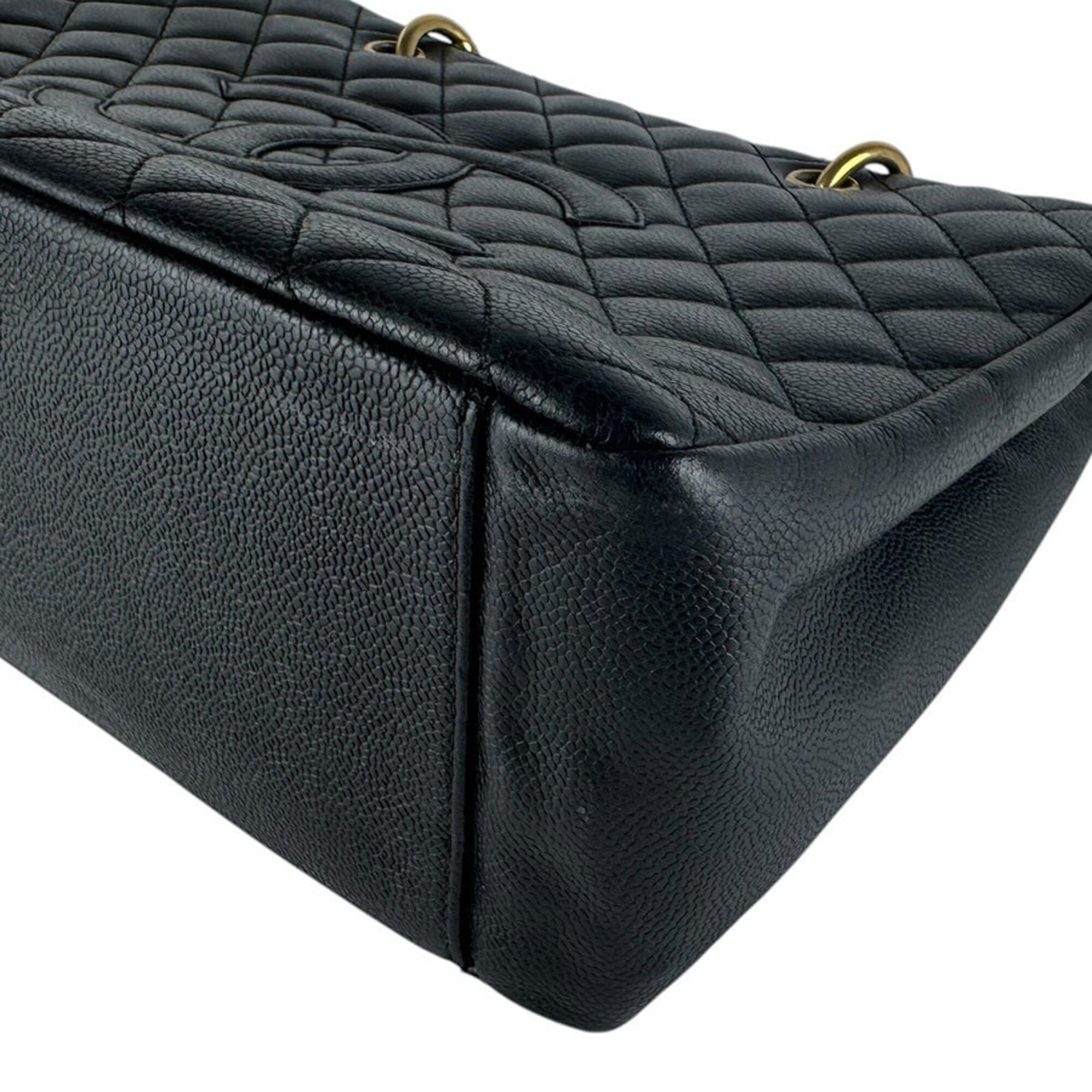 Chanel Black Grained Calfskin Tote Bag (Pre-Owned)