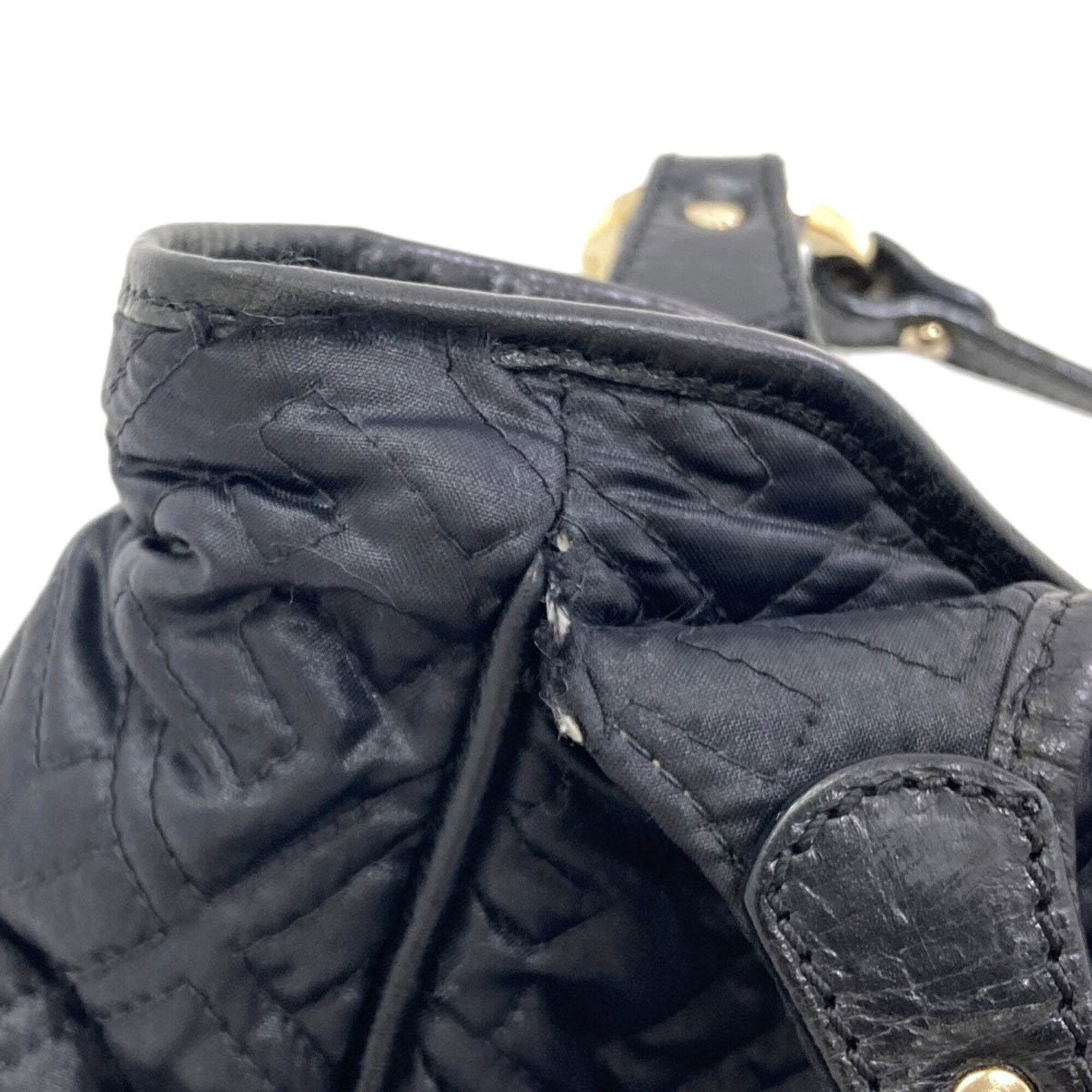 Fendi Zucca Black Nylon Tote Bag (Pre-Owned)