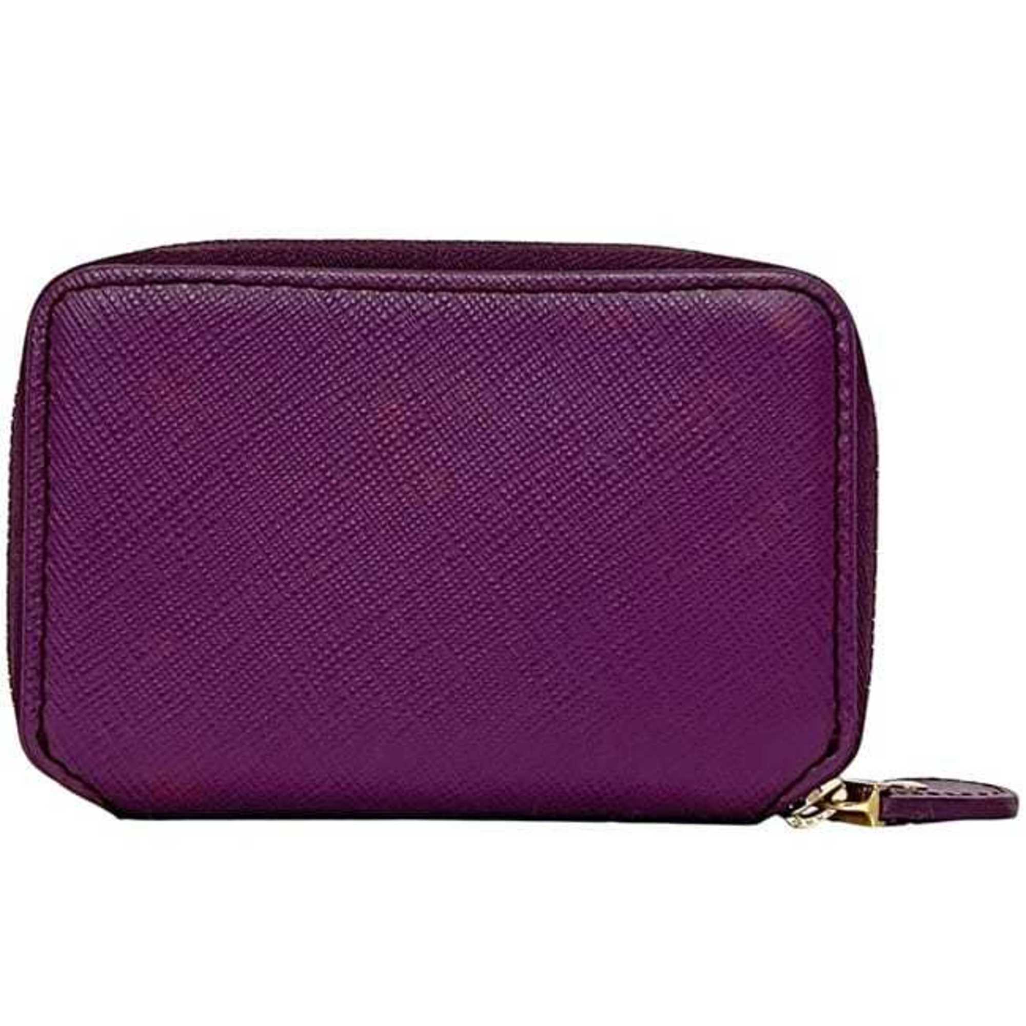 Salvatore Ferragamo Purple Leather Coin Purse/Coin Case (Pre-Owned)