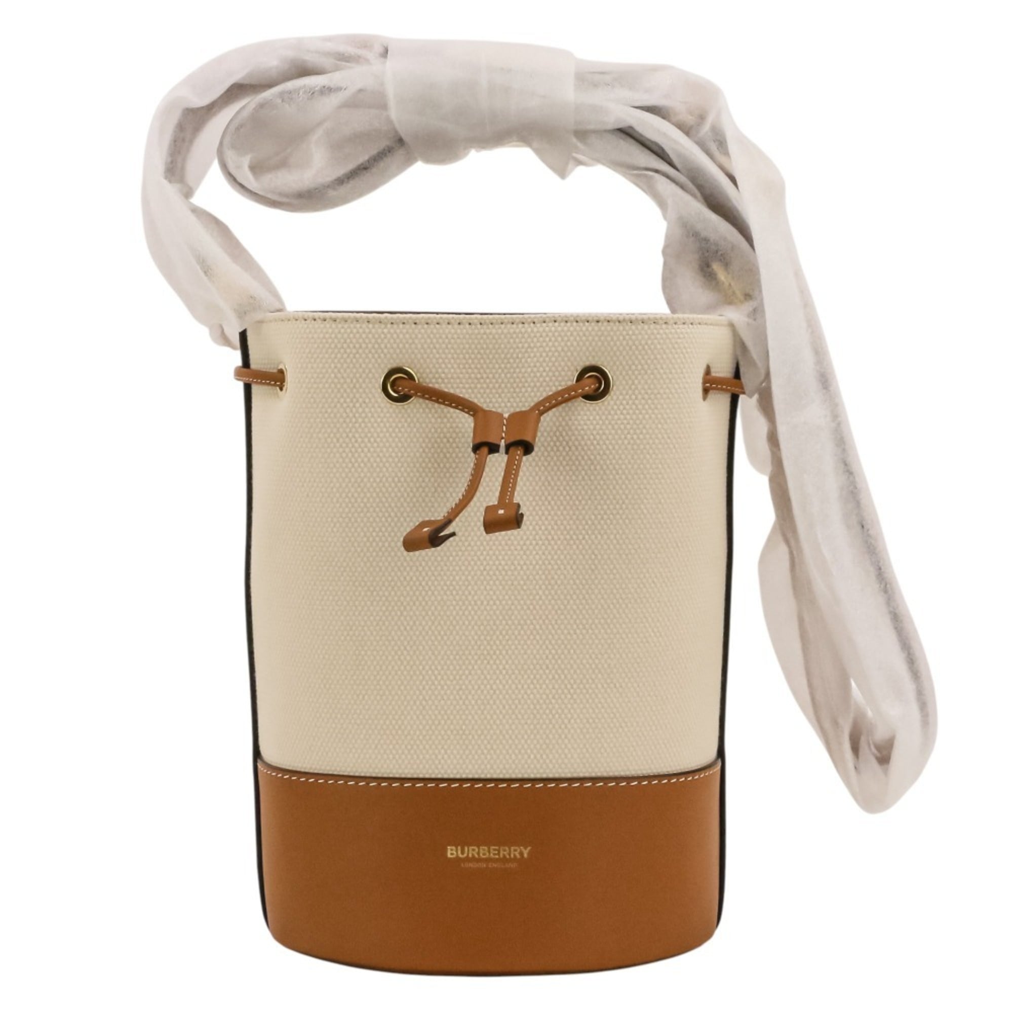 Burberry Brown Canvas Leather Shoulder Bag (Pre-Owned)