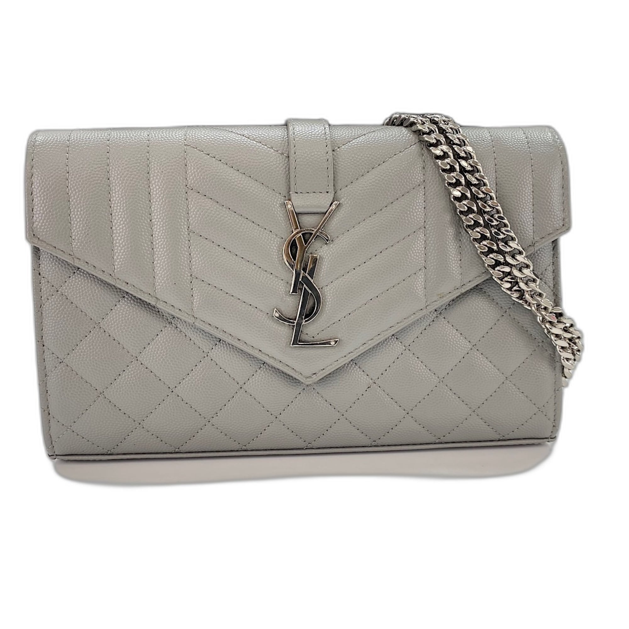 Yves Saint Laurent Gray Shoulder Bag (Pre-Owned)