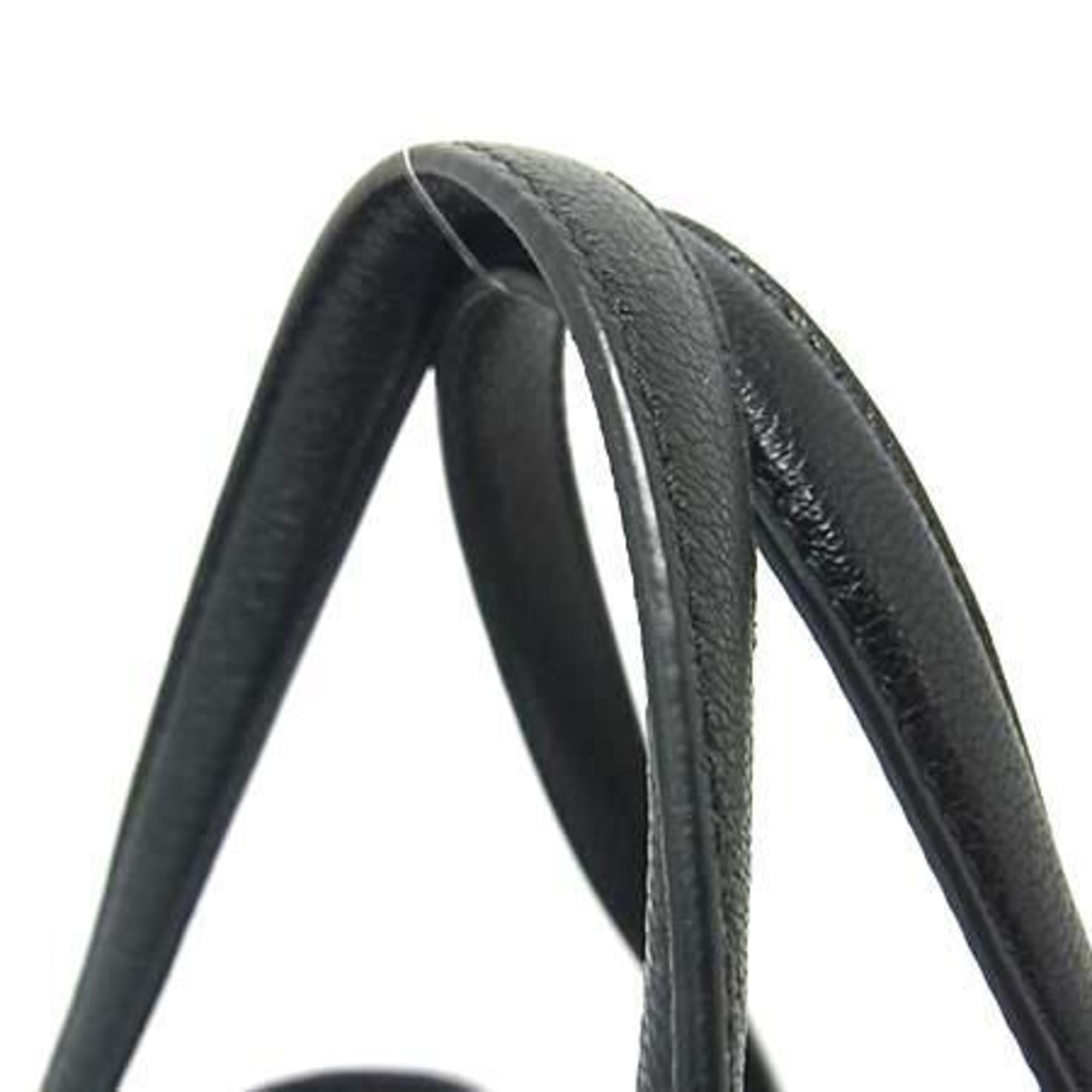 Salvatore Ferragamo Black Felt Leather Handbag Shoulder Bag Tote Bag (Pre-Owned)