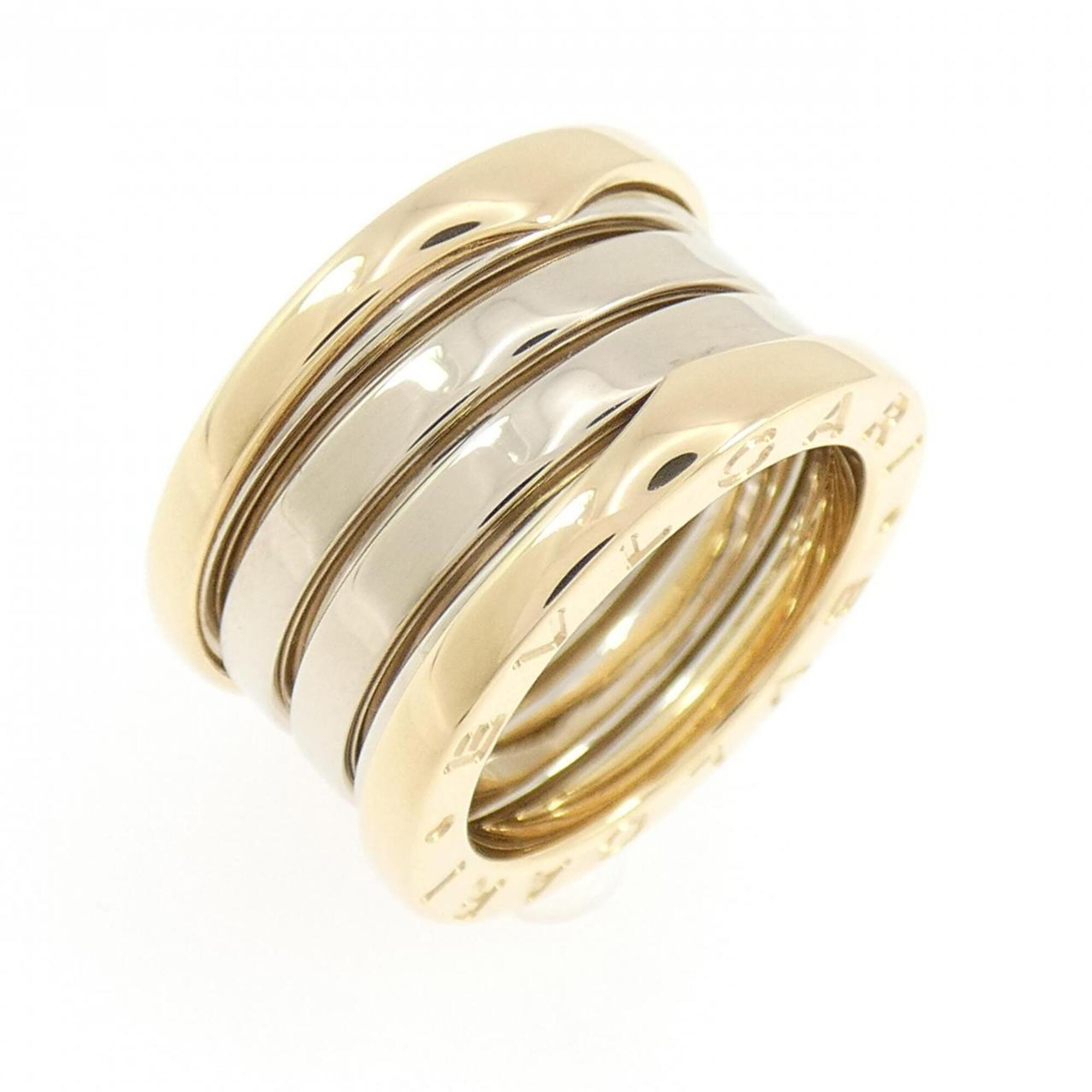 Bvlgari Yellow Gold (18K) White Gold (18K) Band Ring (Pre-Owned)