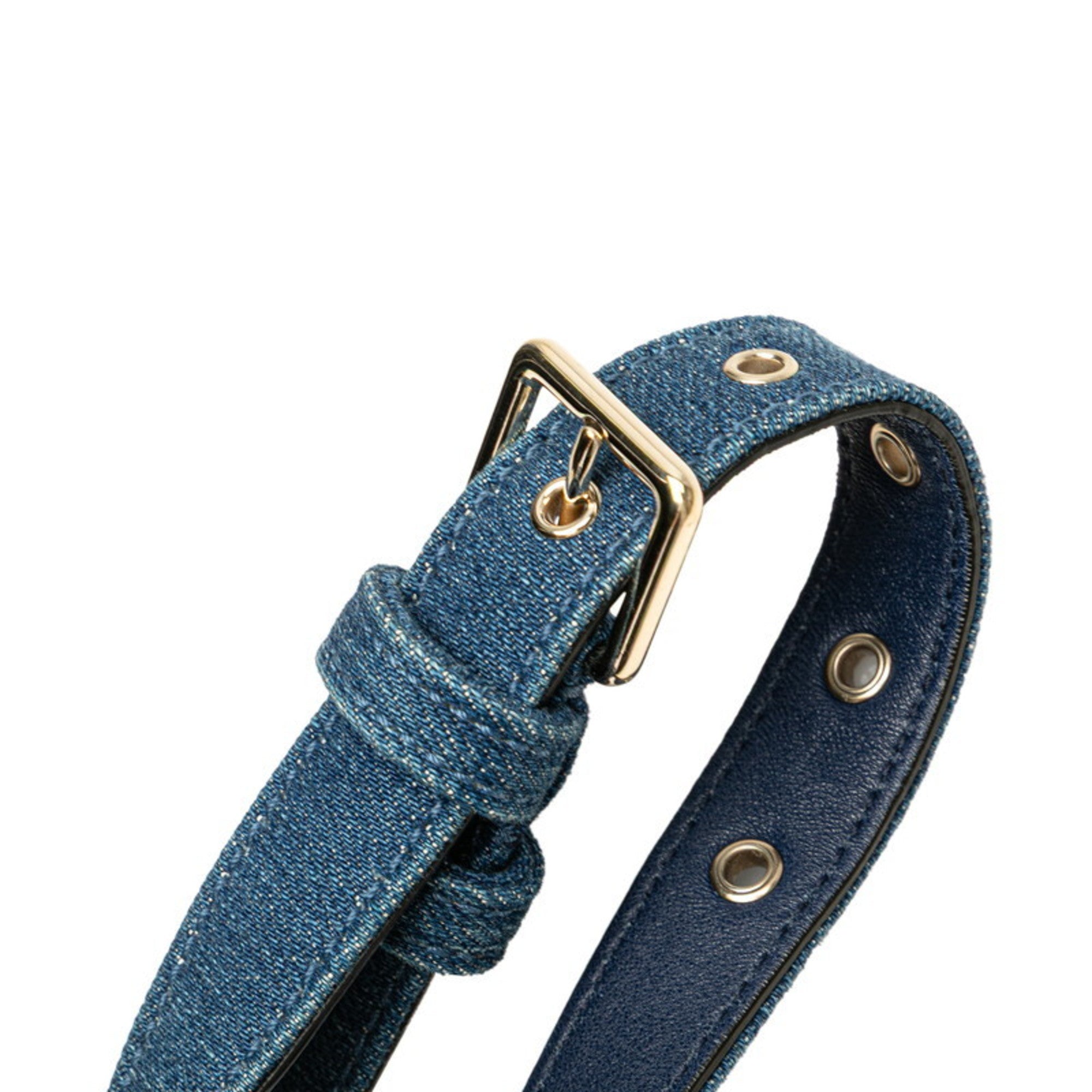 Valentino Blue Denim Leather Fanny Pack (Pre-Owned)