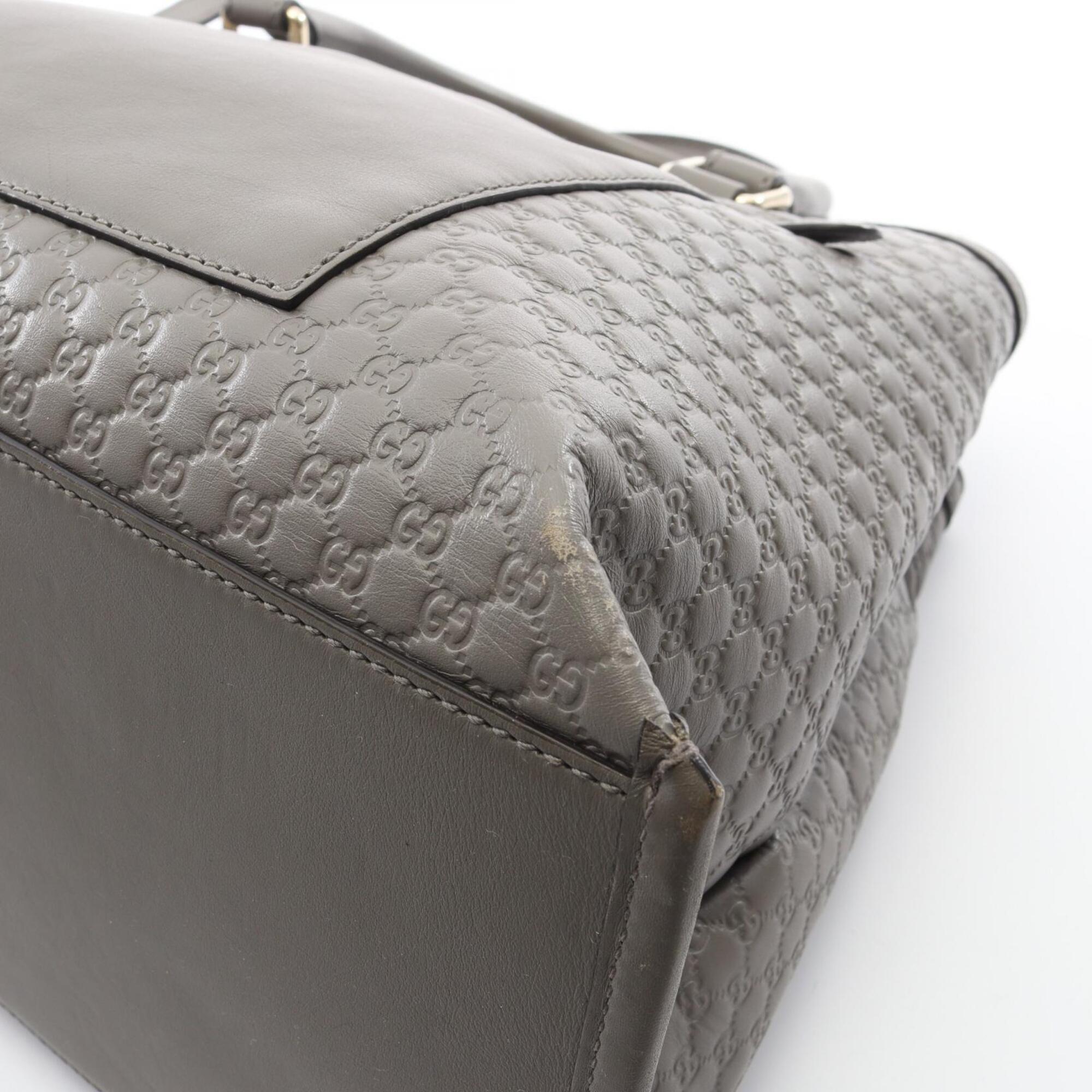 Gucci Gray Leather Handbag (Pre-Owned)