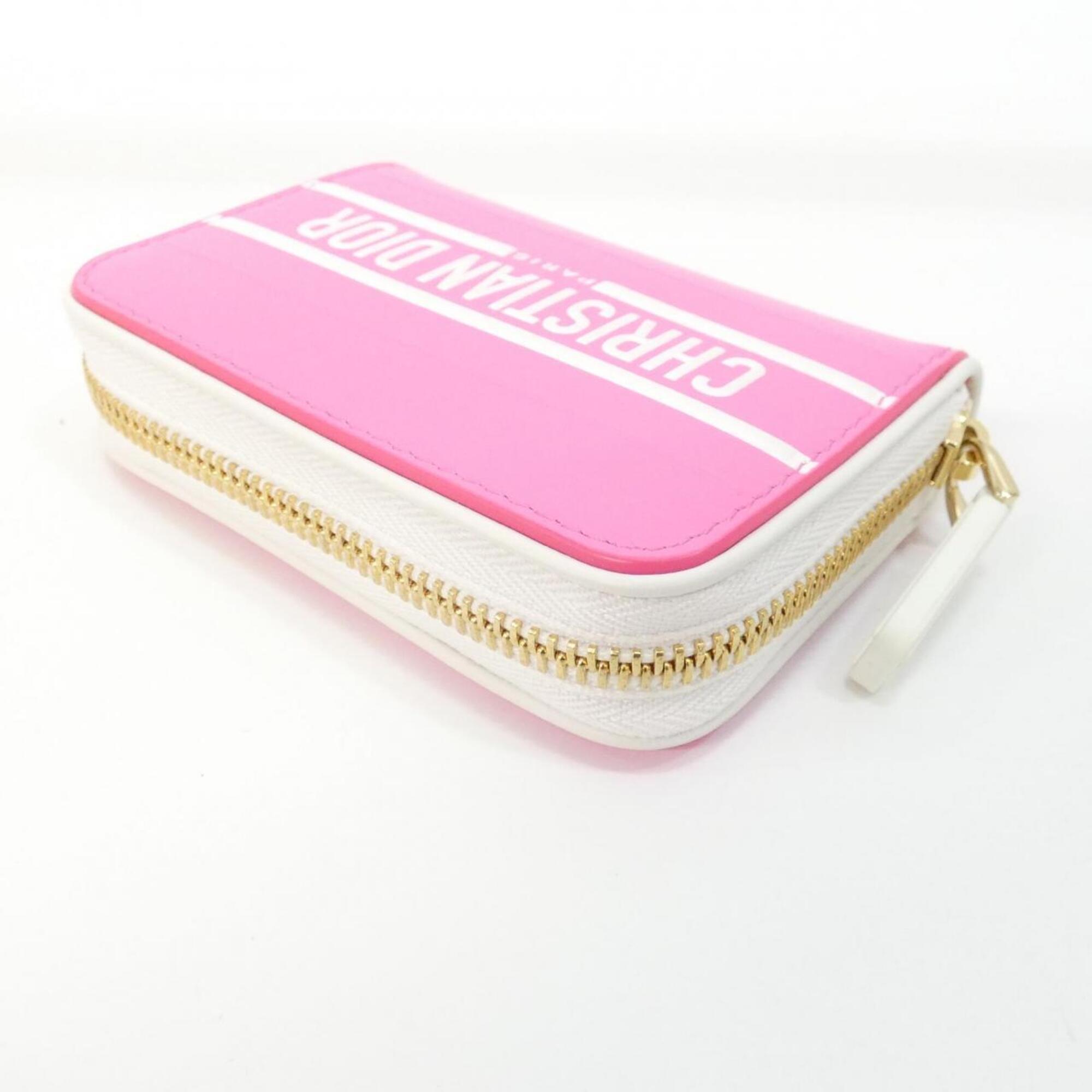 Christian Dior Pink Leather Coin Purse/Coin Case (Pre-Owned)
