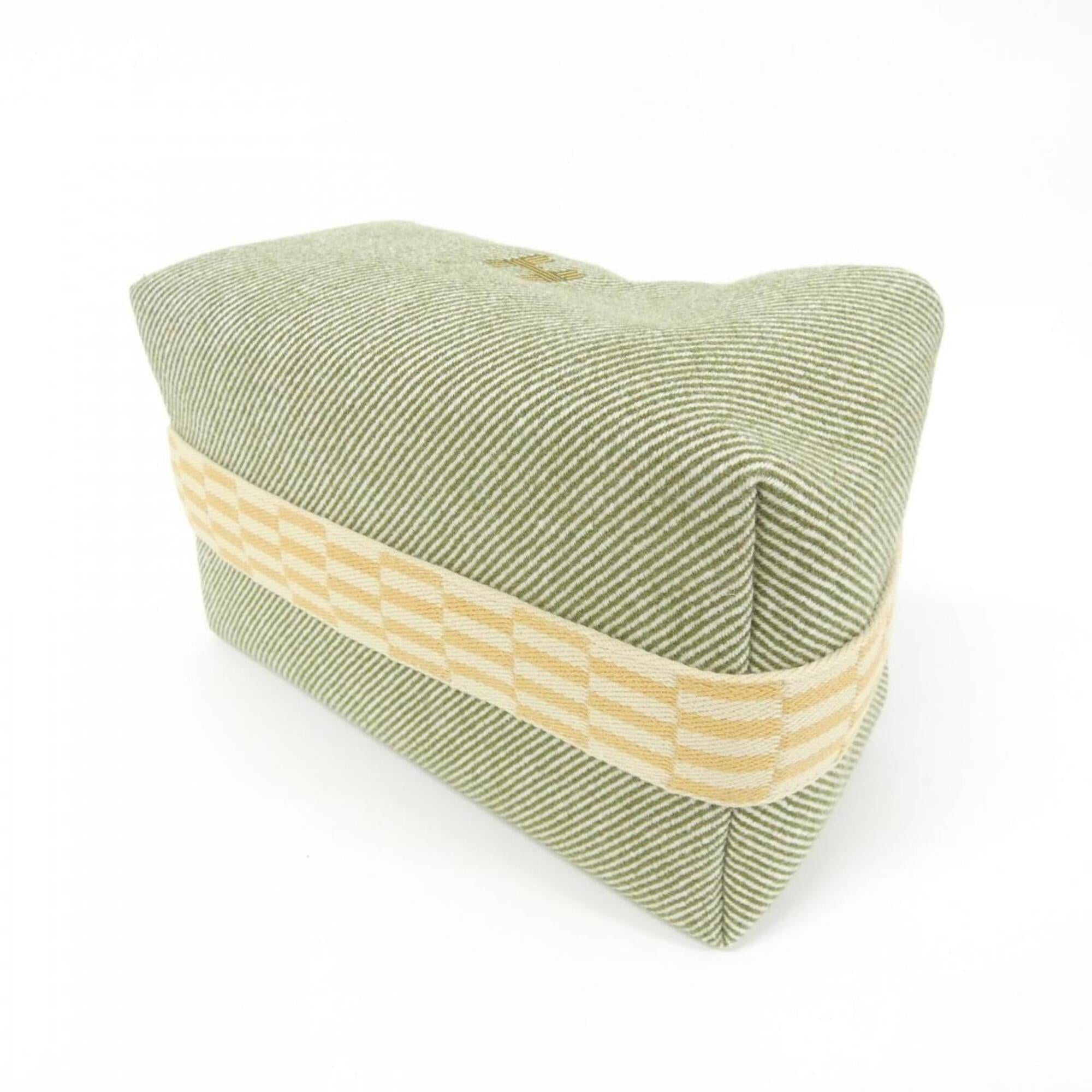 Hermes Green Wool Handbag Pouch (Pre-Owned)