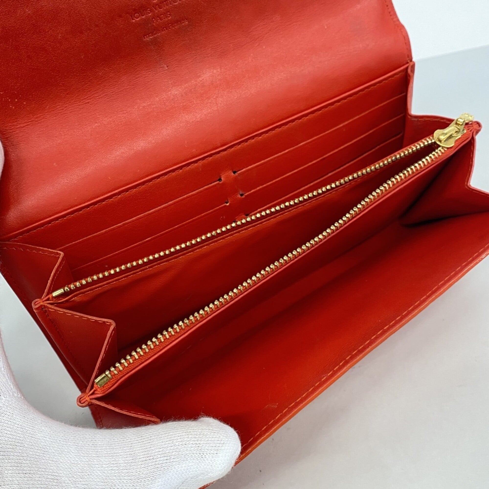 Louis Vuitton Orange Sunset Long Wallet (Bi-Fold) (Pre-Owned)