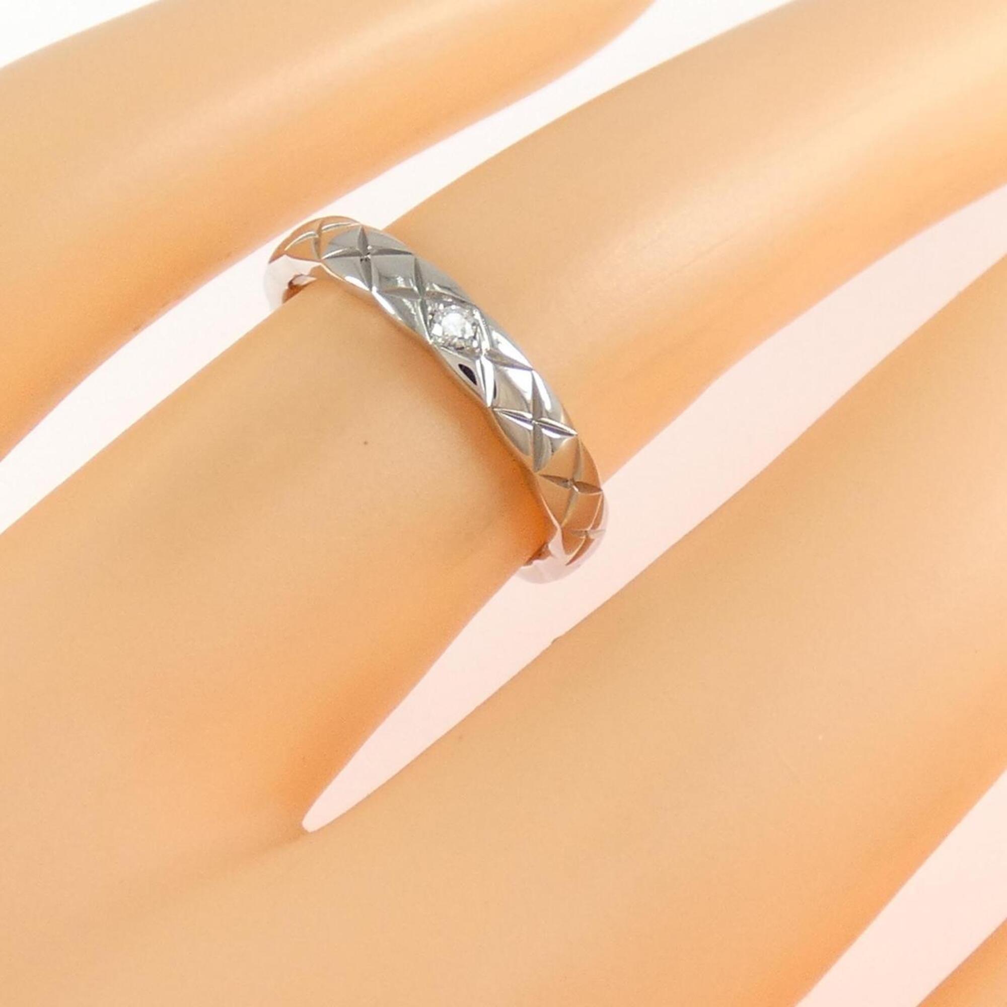 Chanel Platinum 950 Band Ring (Pre-Owned)