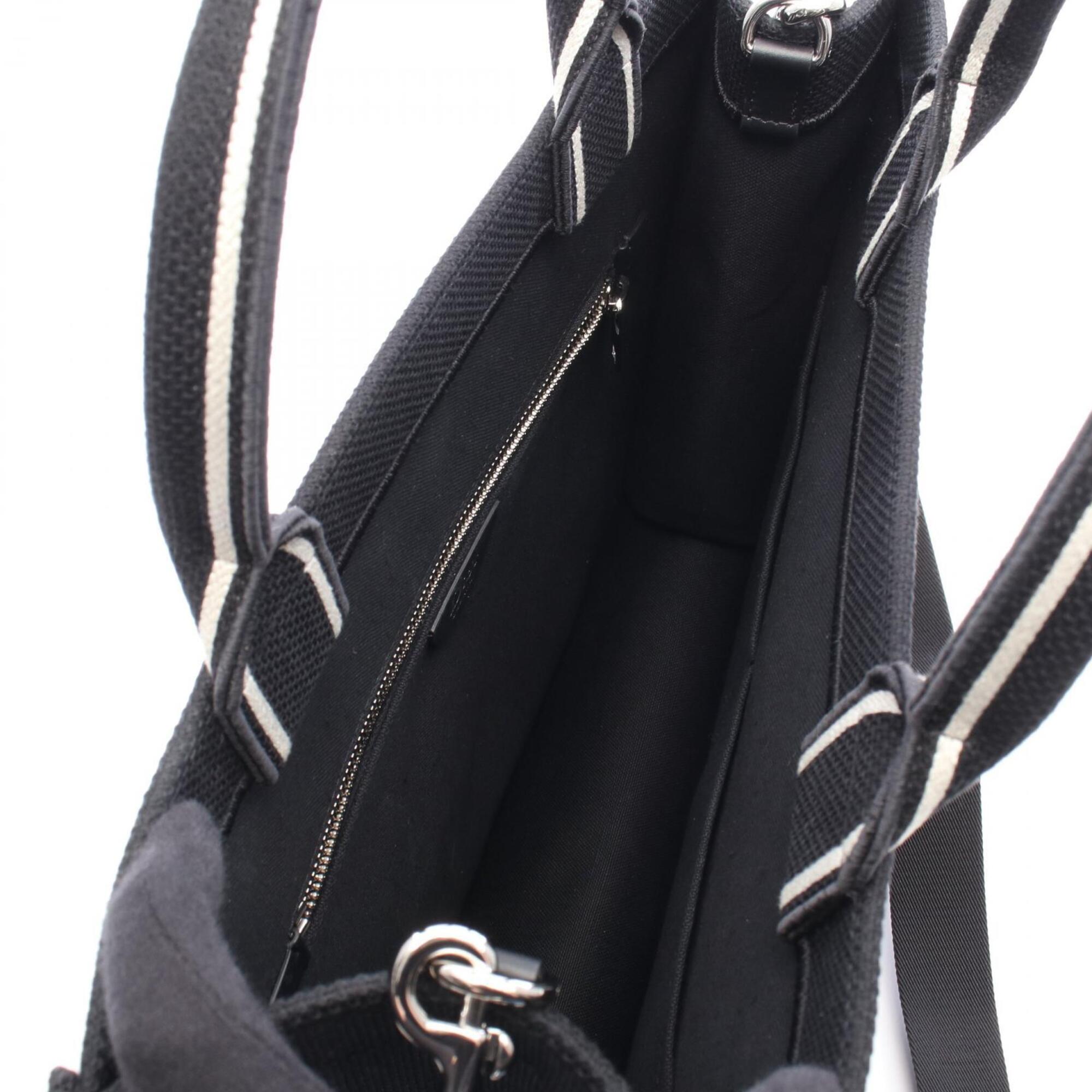 Christian Dior Black White Canvas Handbag Tote Bag (Pre-Owned)