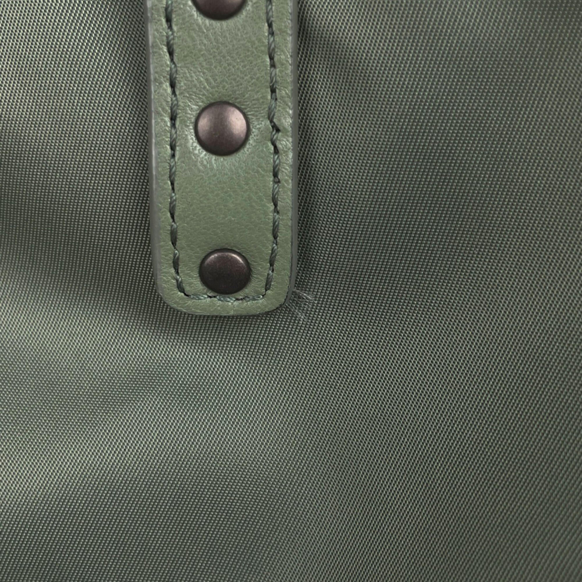Bottega Veneta Green Nylon Tote Bag (Pre-Owned)