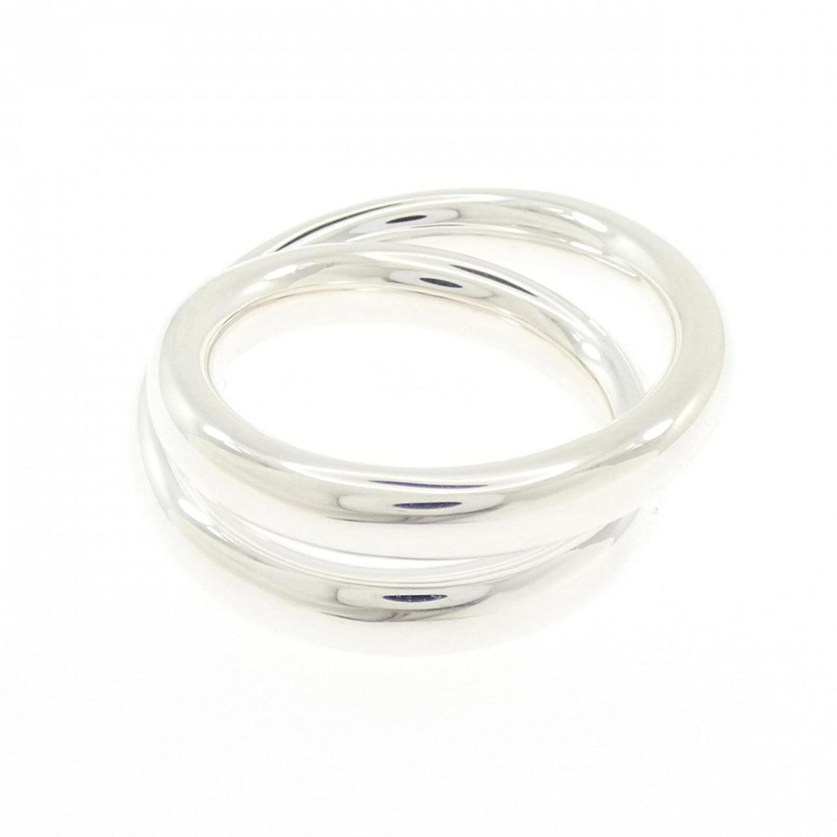 Hermes Silver 925 Band Ring (Pre-Owned)