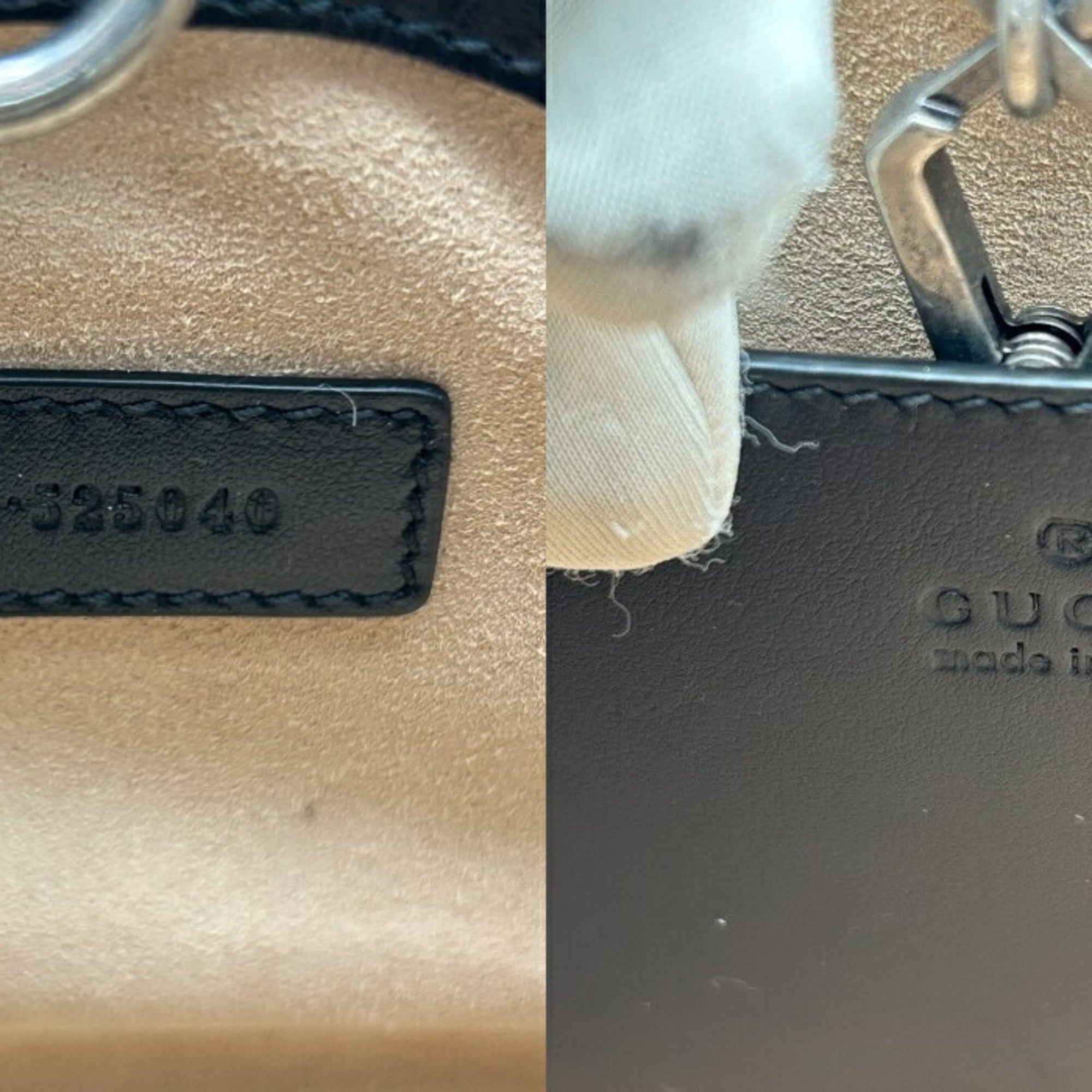 Gucci Gg Marmont Black Leather Tote Bag (Pre-Owned)