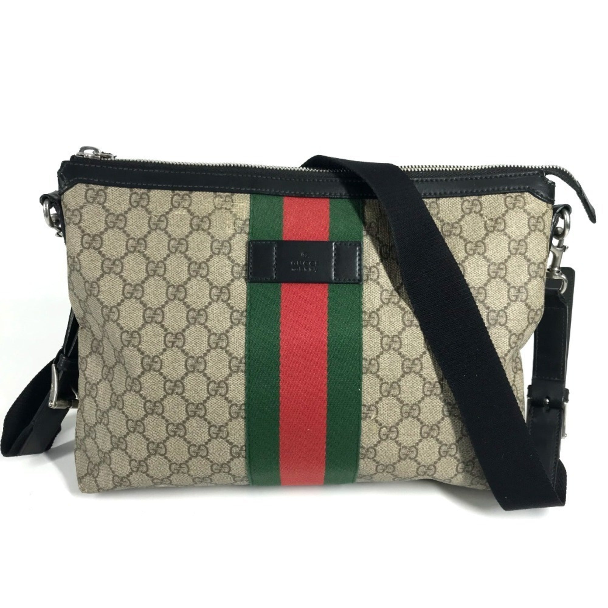 Gucci Beige Gg Supreme Shoulder Bag (Pre-Owned)