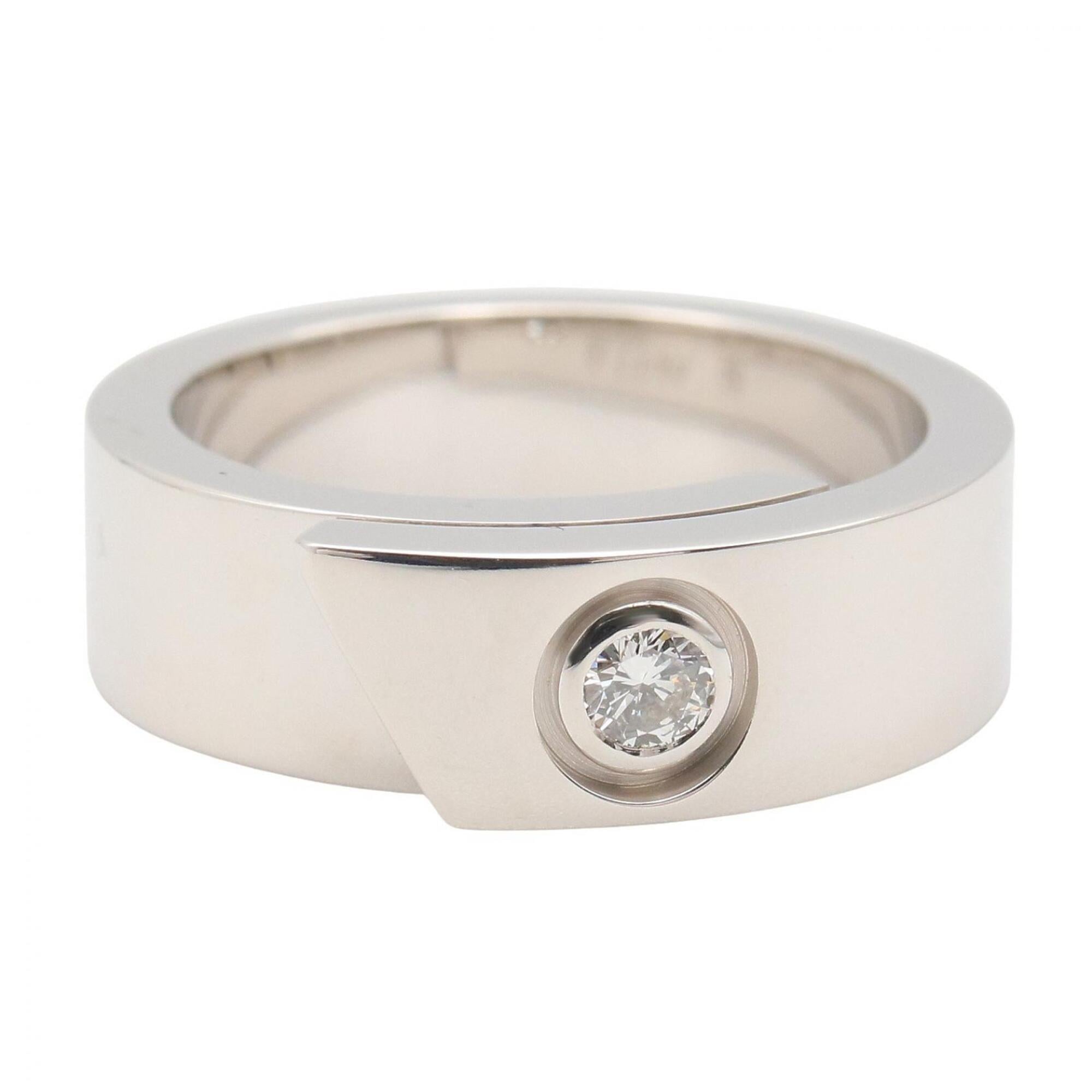 Cartier Silver Clear Band Ring (Pre-Owned)
