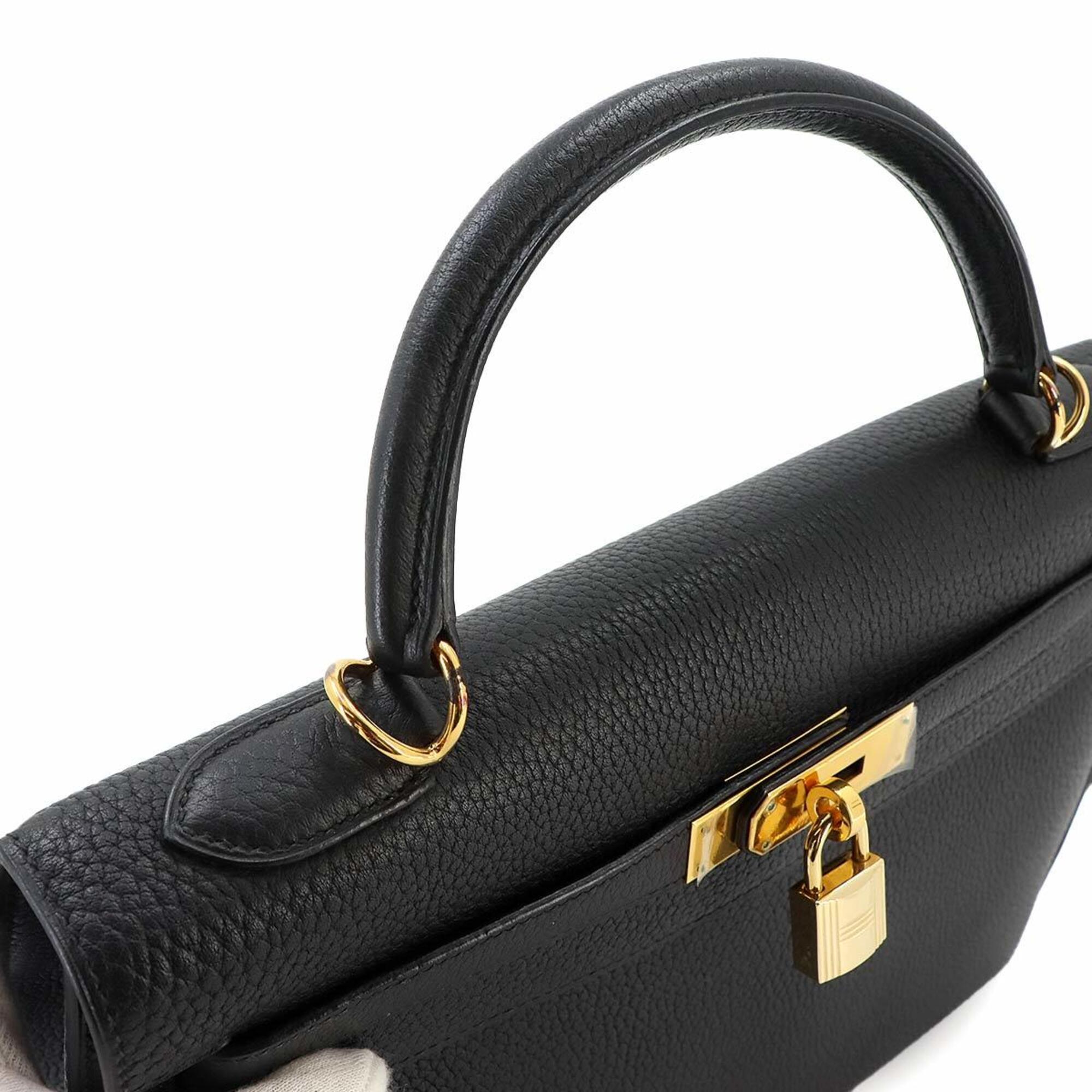Hermes Black Togo Leather Handbag (Pre-Owned)