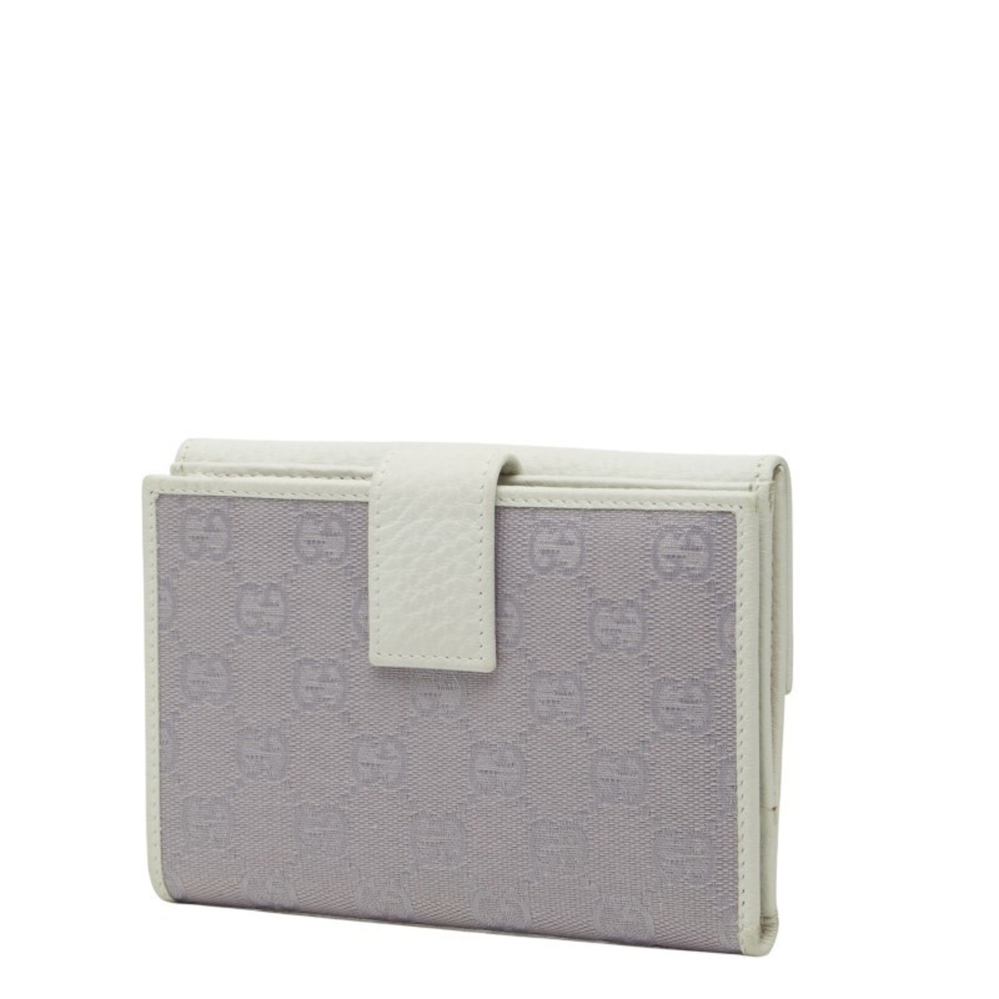 Gucci Purple White Gg Canvas Leather Wallet (Bi-Fold) (Pre-Owned)