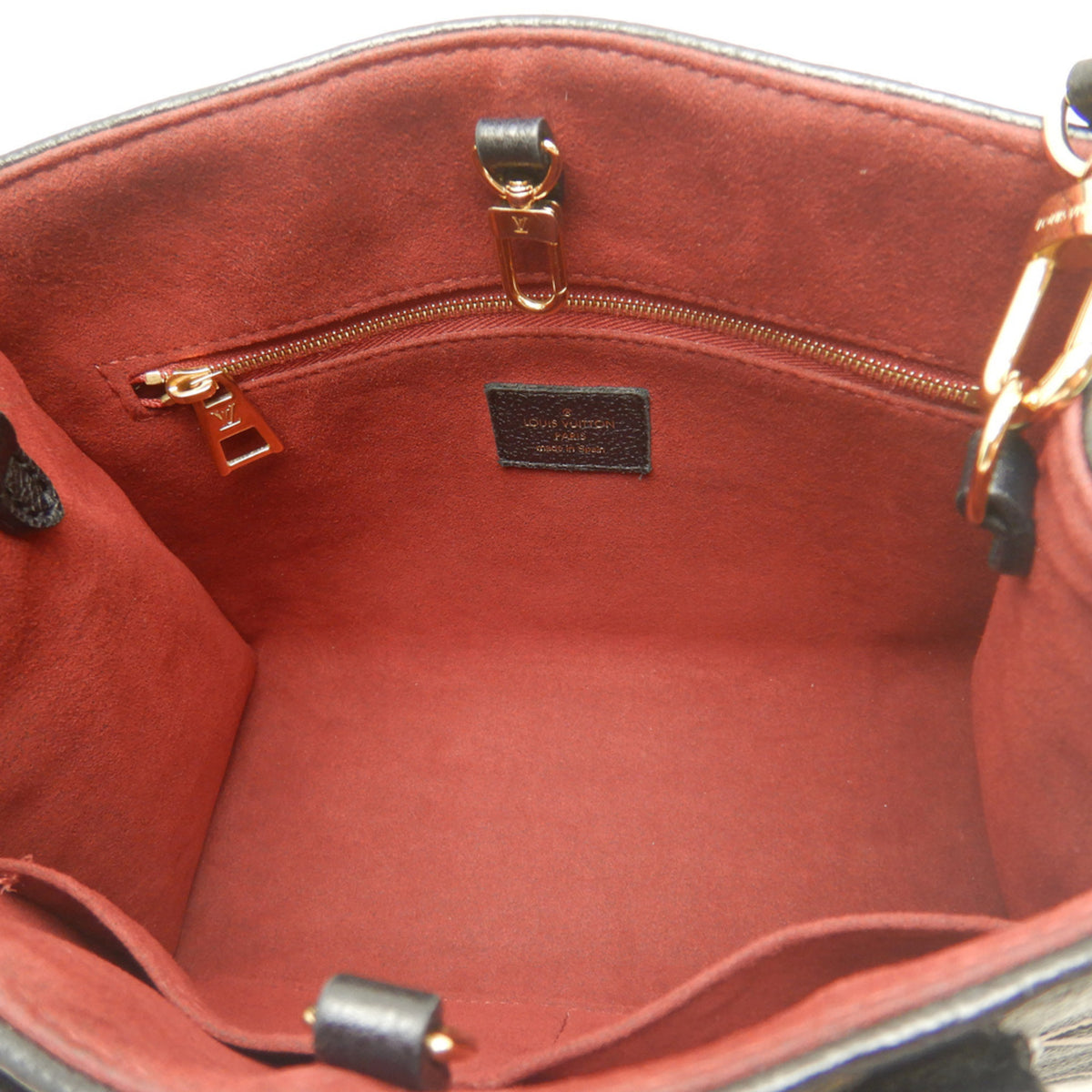 Louis Vuitton Noir Leather Tote Bag (Pre-Owned)
