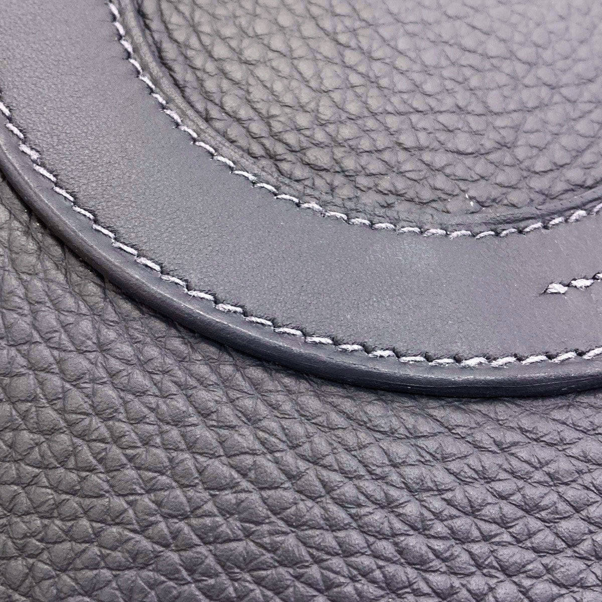 Hermes Gray Taurillon Clemence Leather Handbag (Pre-Owned)