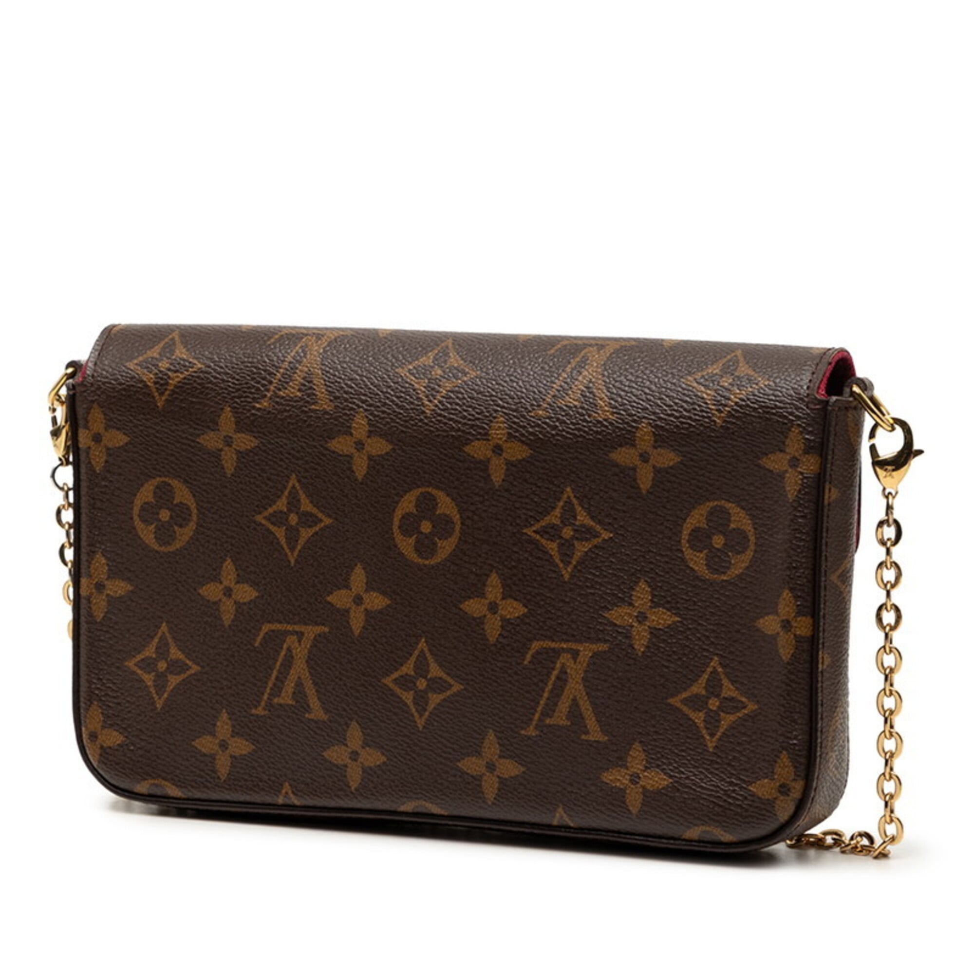 Louis Vuitton Monogram Brown Fuchsia Pvc Leather Shoulder Bag (Pre-Owned)