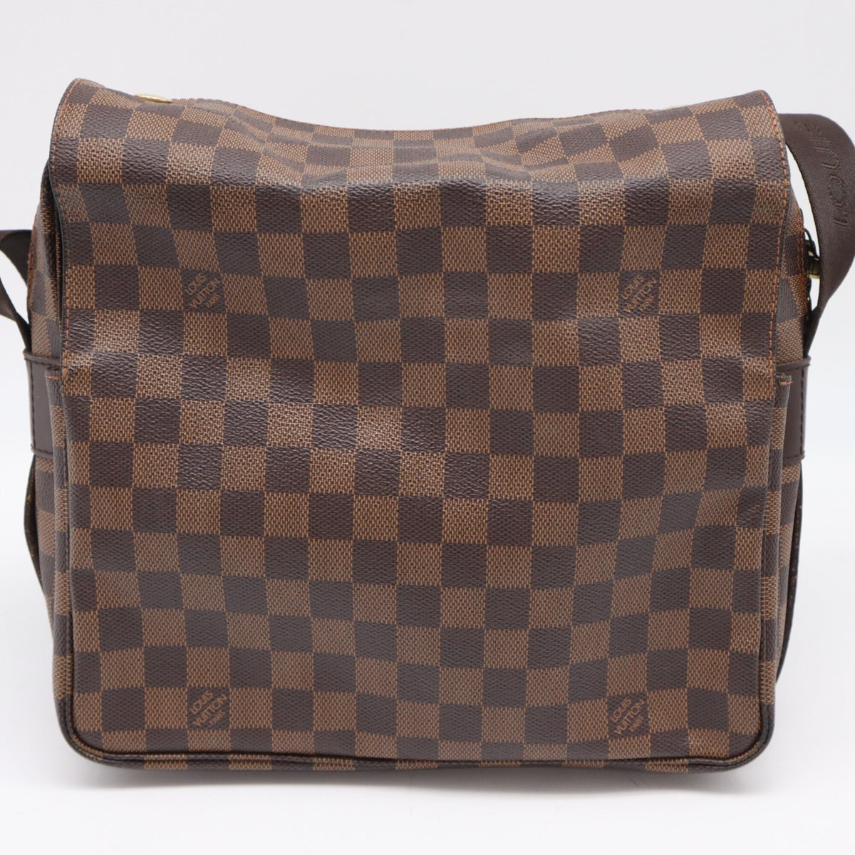 Louis Vuitton Beige Brown Damier Canvas Coated Canvas Leather Shoulder Bag (Pre-Owned)