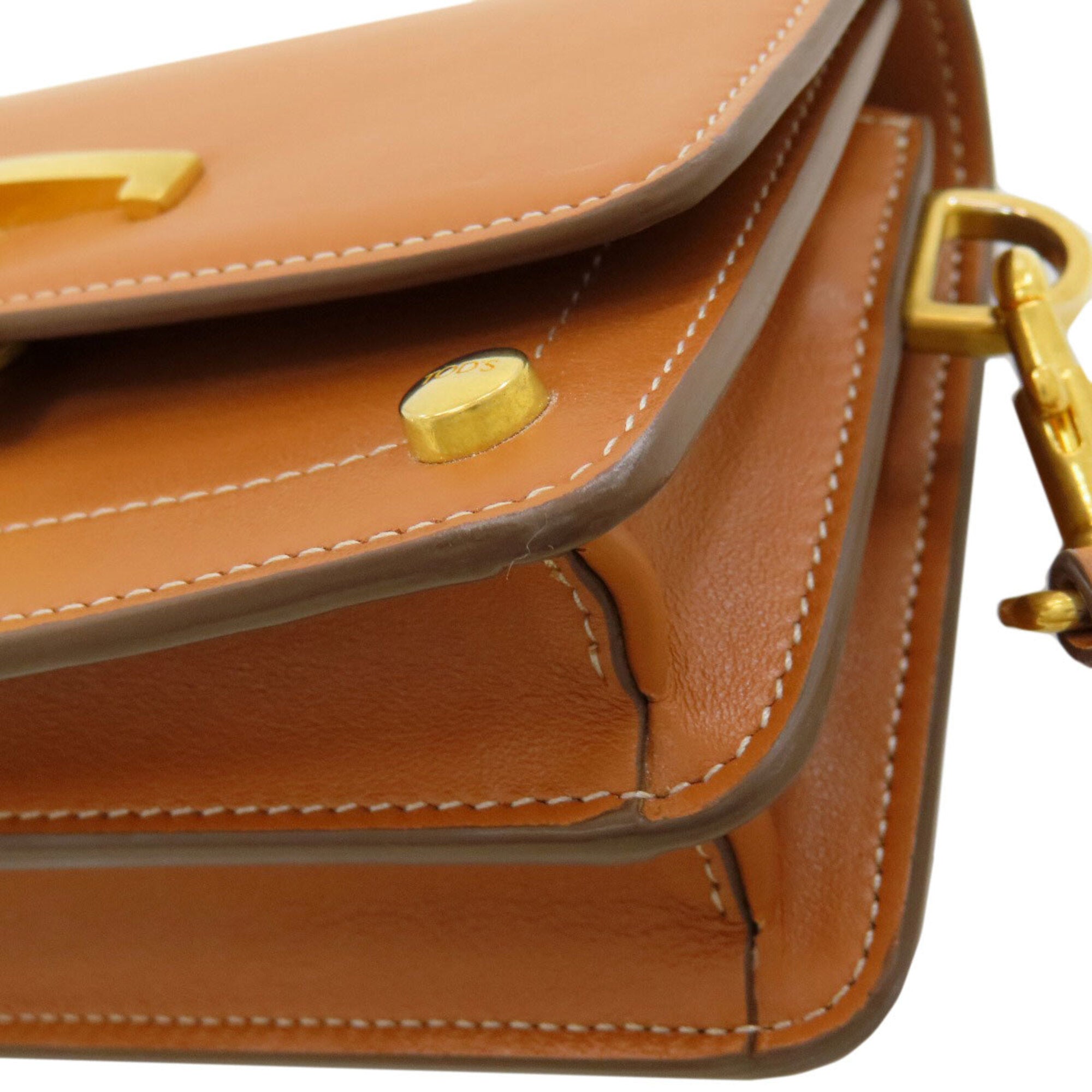 Tod's Brown Leather Shoulder Bag (Pre-Owned)