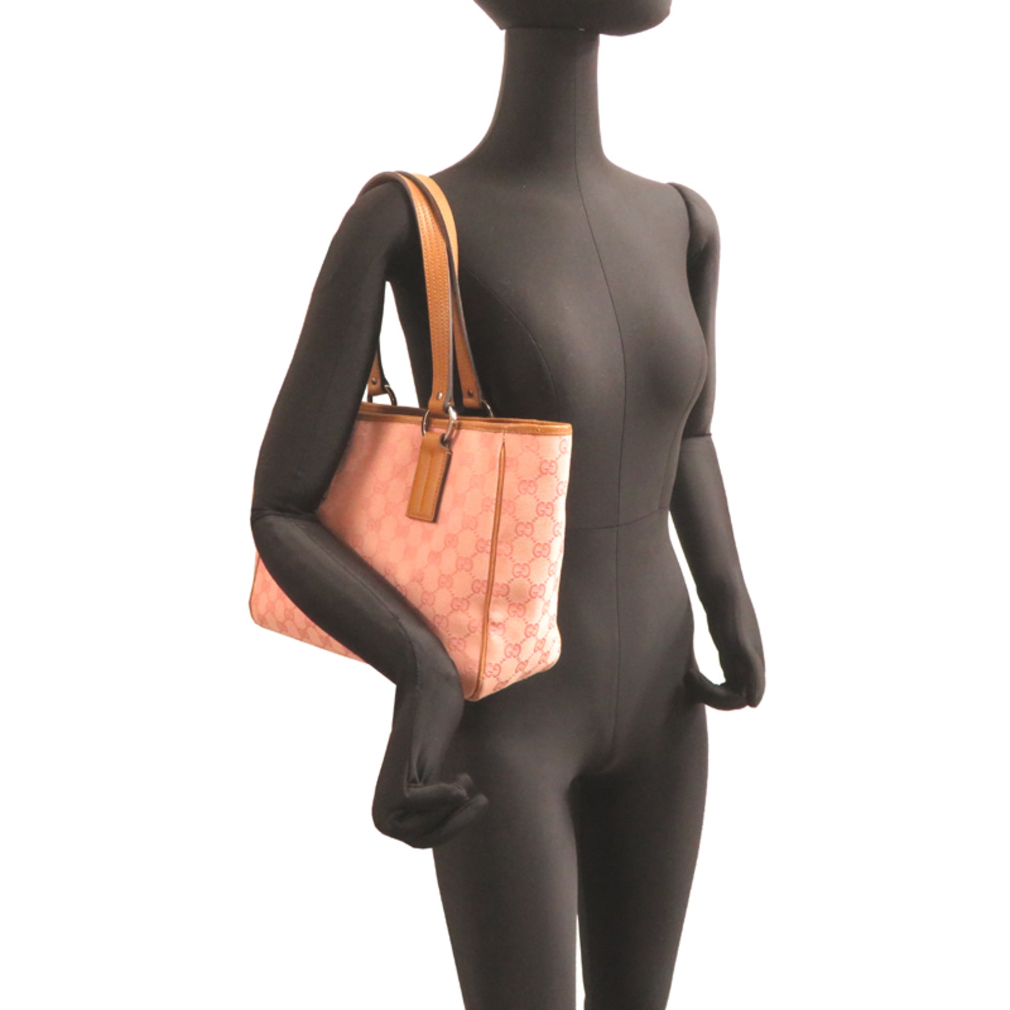 Gucci Pink Gg Canvas Handbag Tote Bag (Pre-Owned)