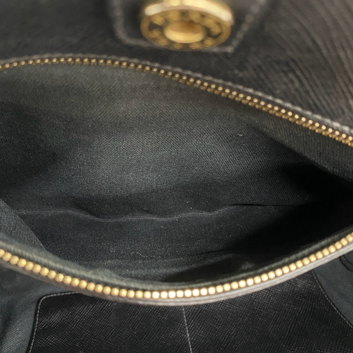 Prada Black Leather Canvas Handbag Shoulder Bag Tote Bag (Pre-Owned)