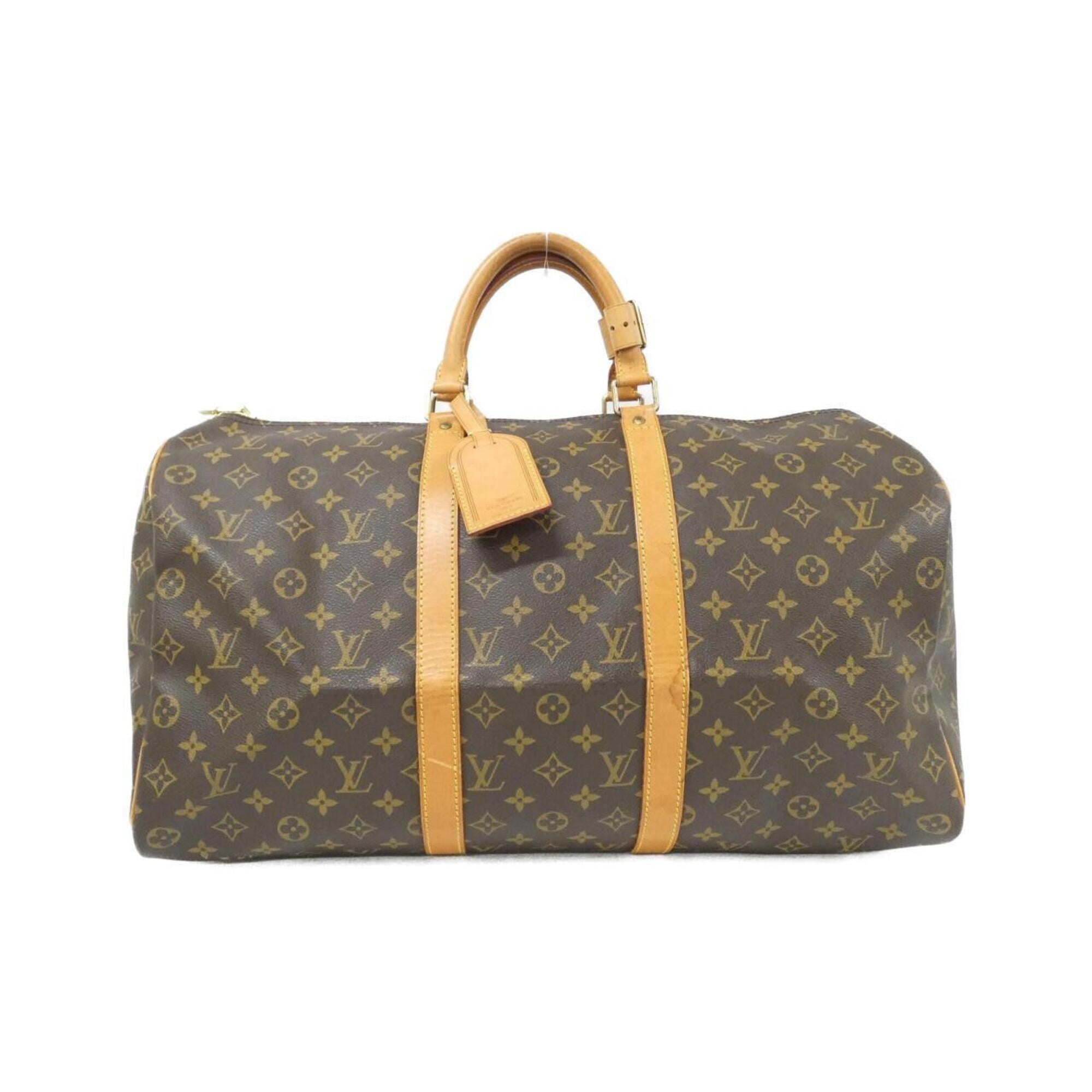 Louis Vuitton Monogram Marron Coated Canvas Boston Bag (Pre-Owned)