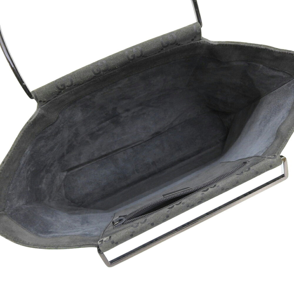Gucci Gray Suede Handbag (Pre-Owned)