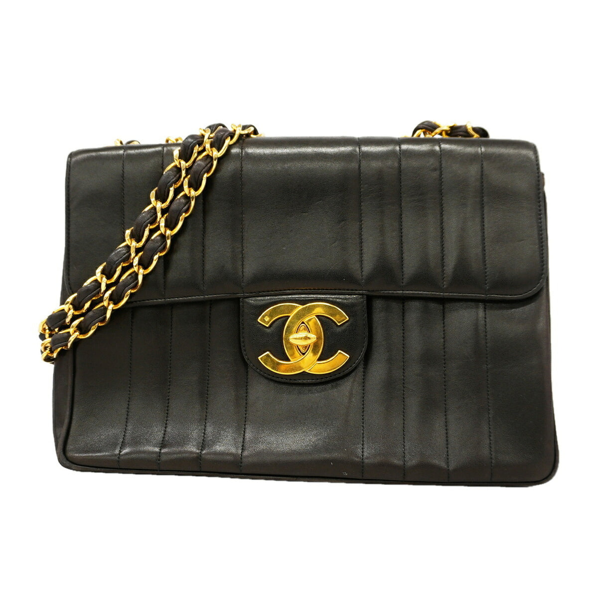 Chanel Black Leather Shoulder Bag (Pre-Owned)