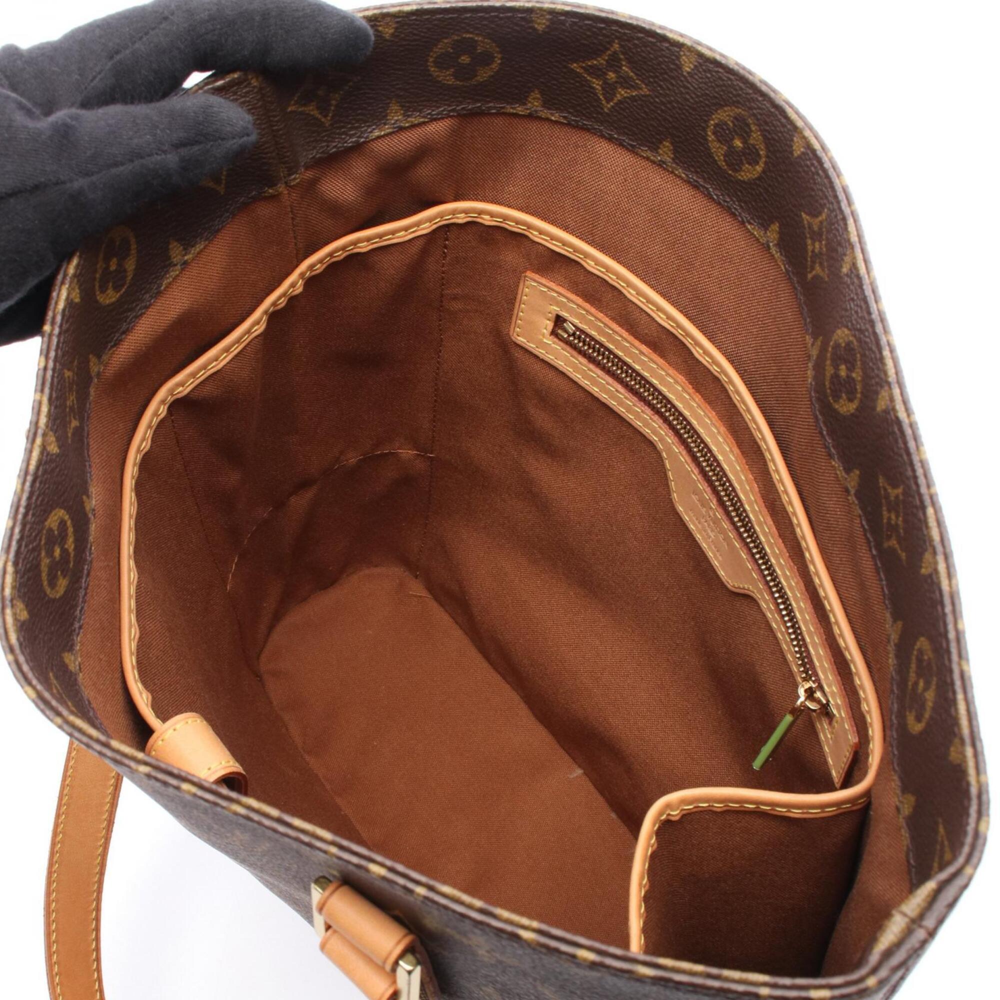 Louis Vuitton Brown Pvc Coated Canvas Leather Tote Bag (Pre-Owned)