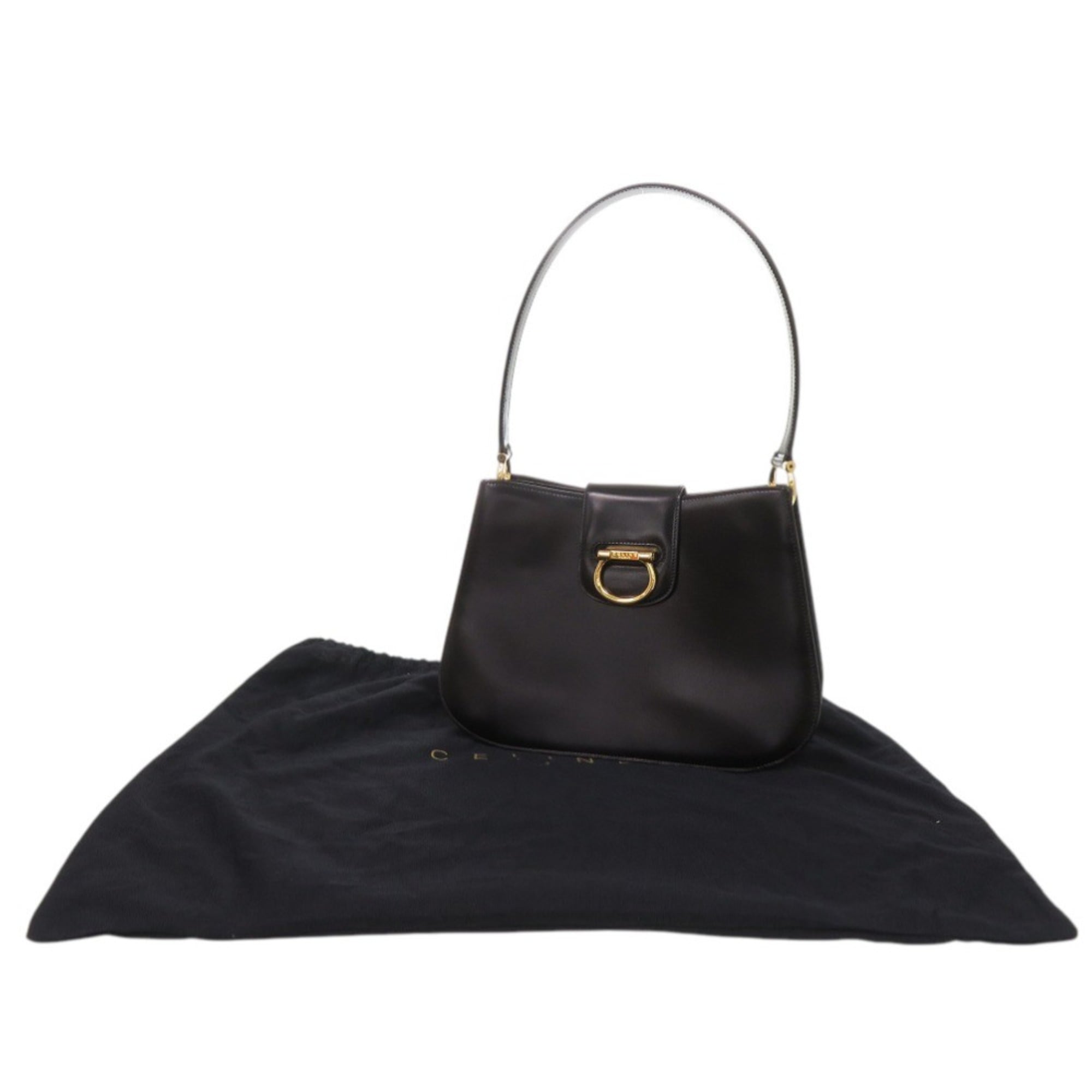 Celine Black Leather Shoulder Bag (Pre-Owned)